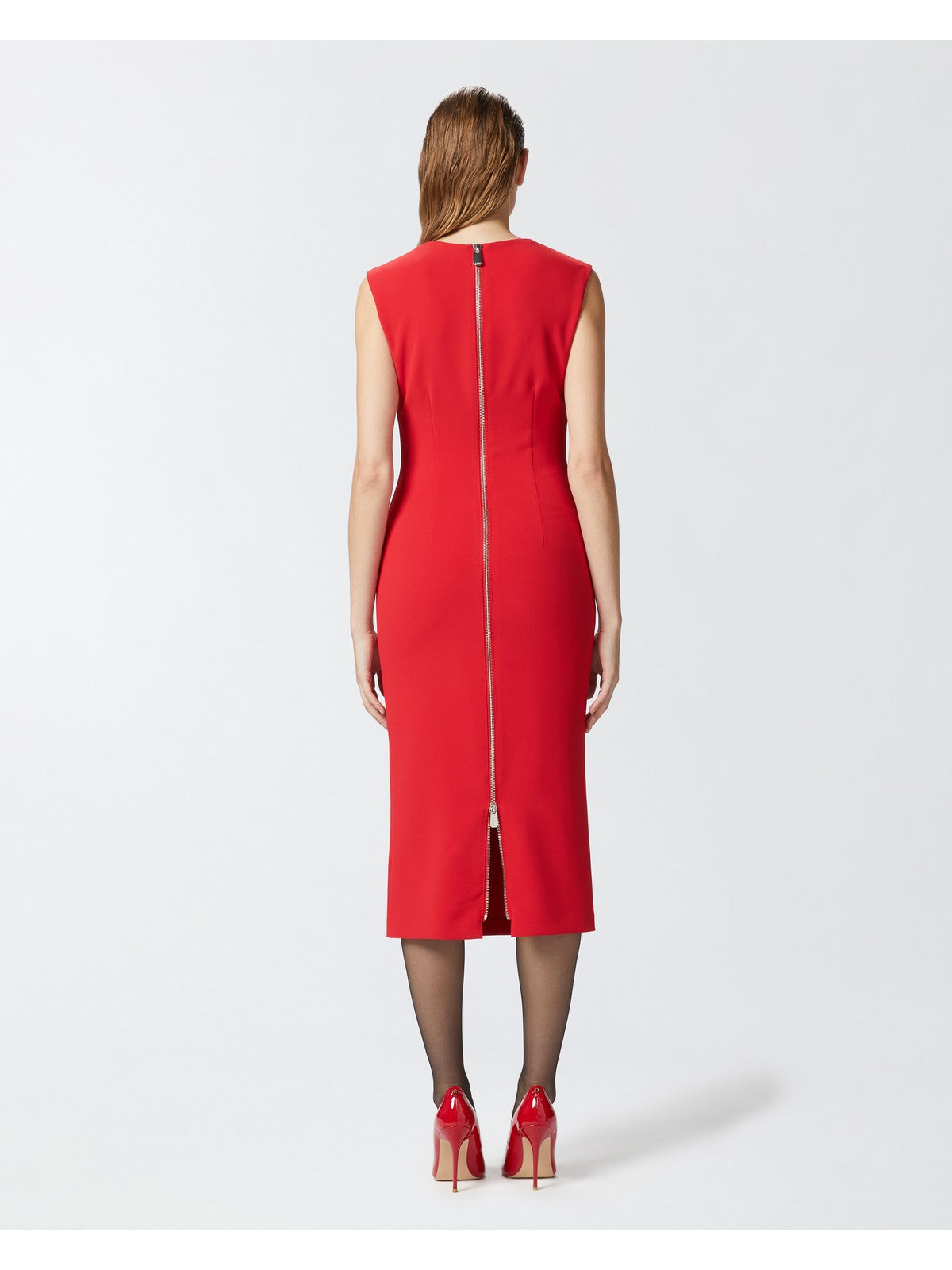 PINKO Femme Robe Valensole Crêpe Stretch 103960-A20A RA1 Rouge