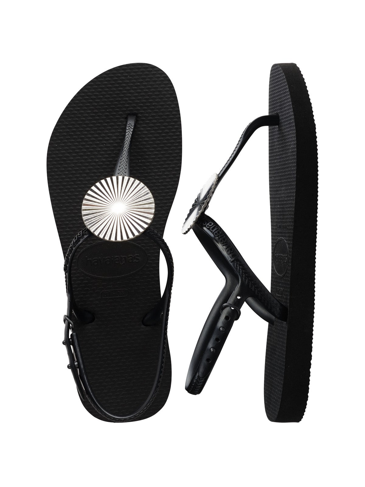 HAVAIANAS Tongs pour femmes Hav. Twist Metal 4148924.0090 Noir