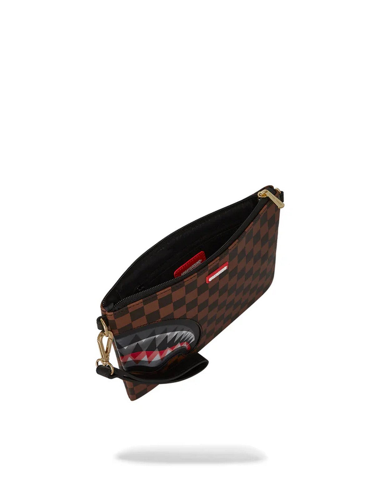 SPRAYGROUND Hommes SIP LENTICULAR CHOMP CROSS CLUTCH STRAP 910B6524NSZ Marron