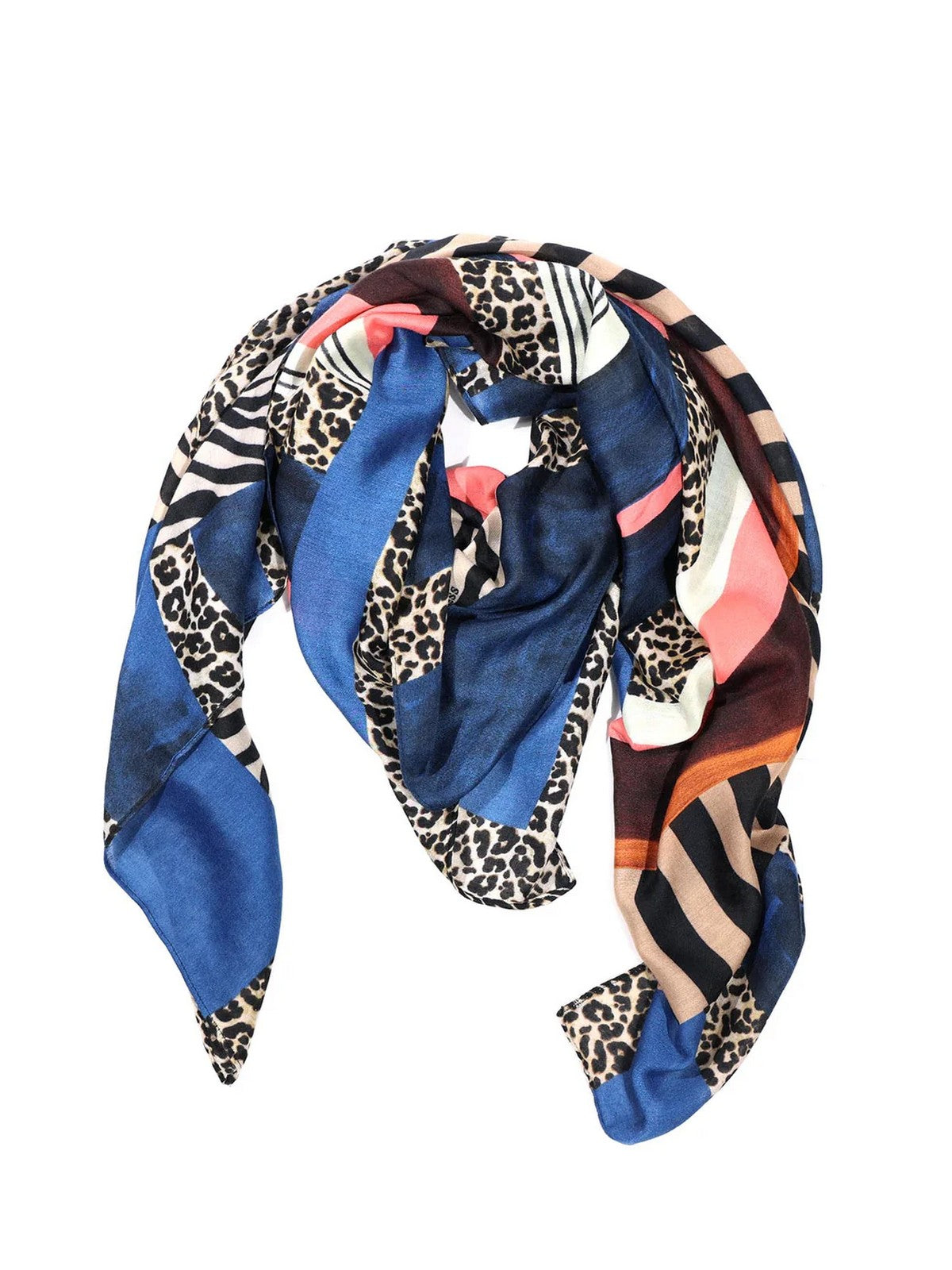 Foulard GUESS pour femme Kefiah 130X130 AW9990 POL03 BLM Blue