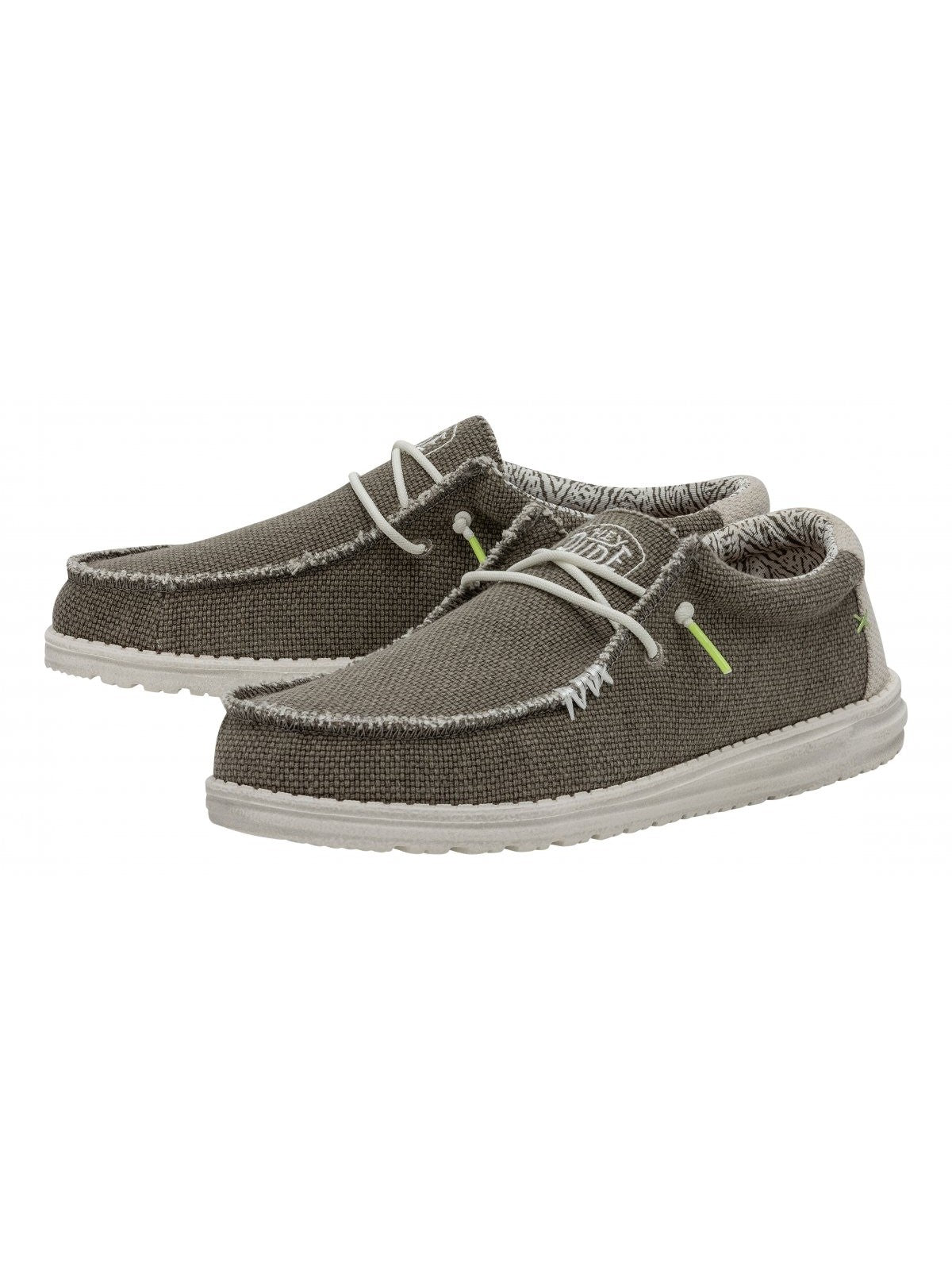 HEY DUDE Mocassin Homme Wally Tressé HD.40003 2BS Vert