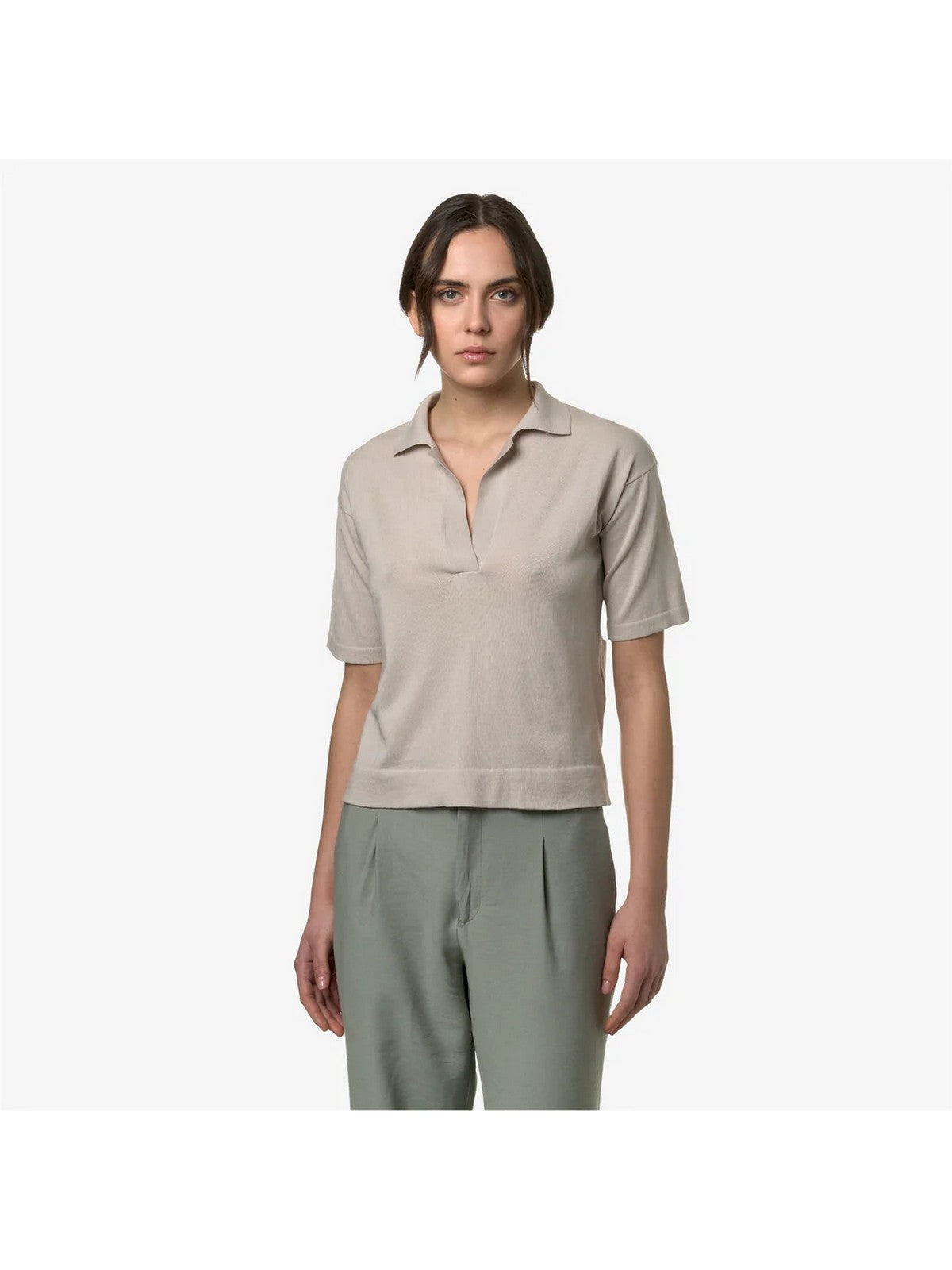 K-WAY T-shirt et polo pour femmes Marlhes K4123RW 634 Beige