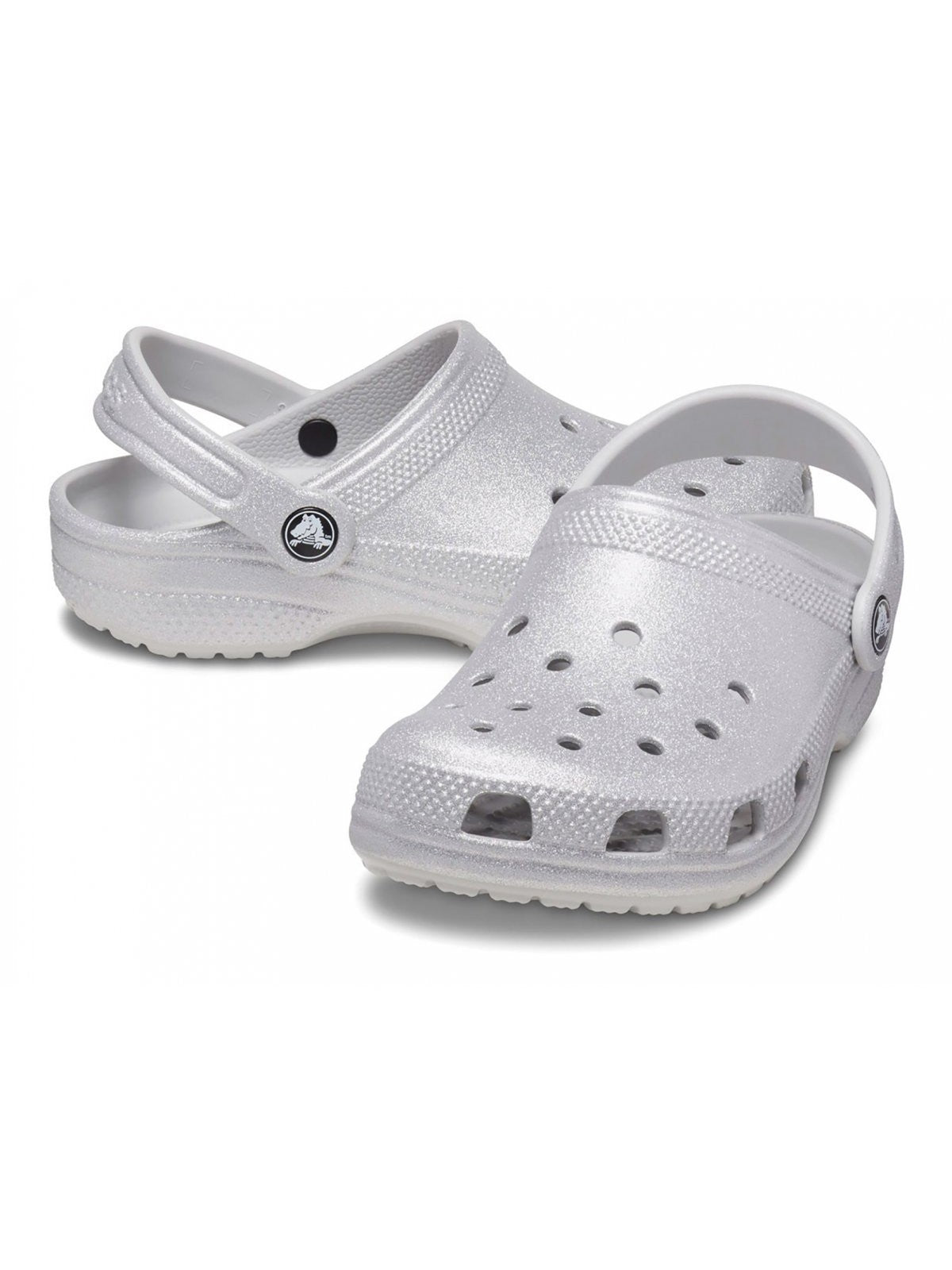 CROCS Enfants et Filles Classic Glitter Clog K 206993 0IC Argent