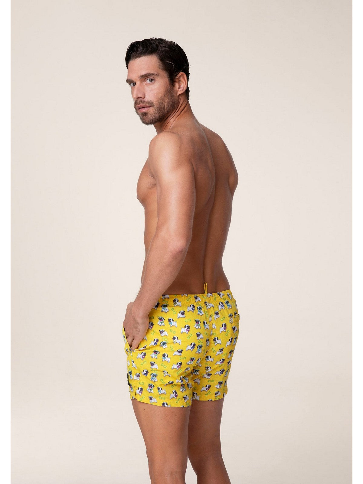 Maillot de bain F**K Hommes FK24-2060X15 Jaune