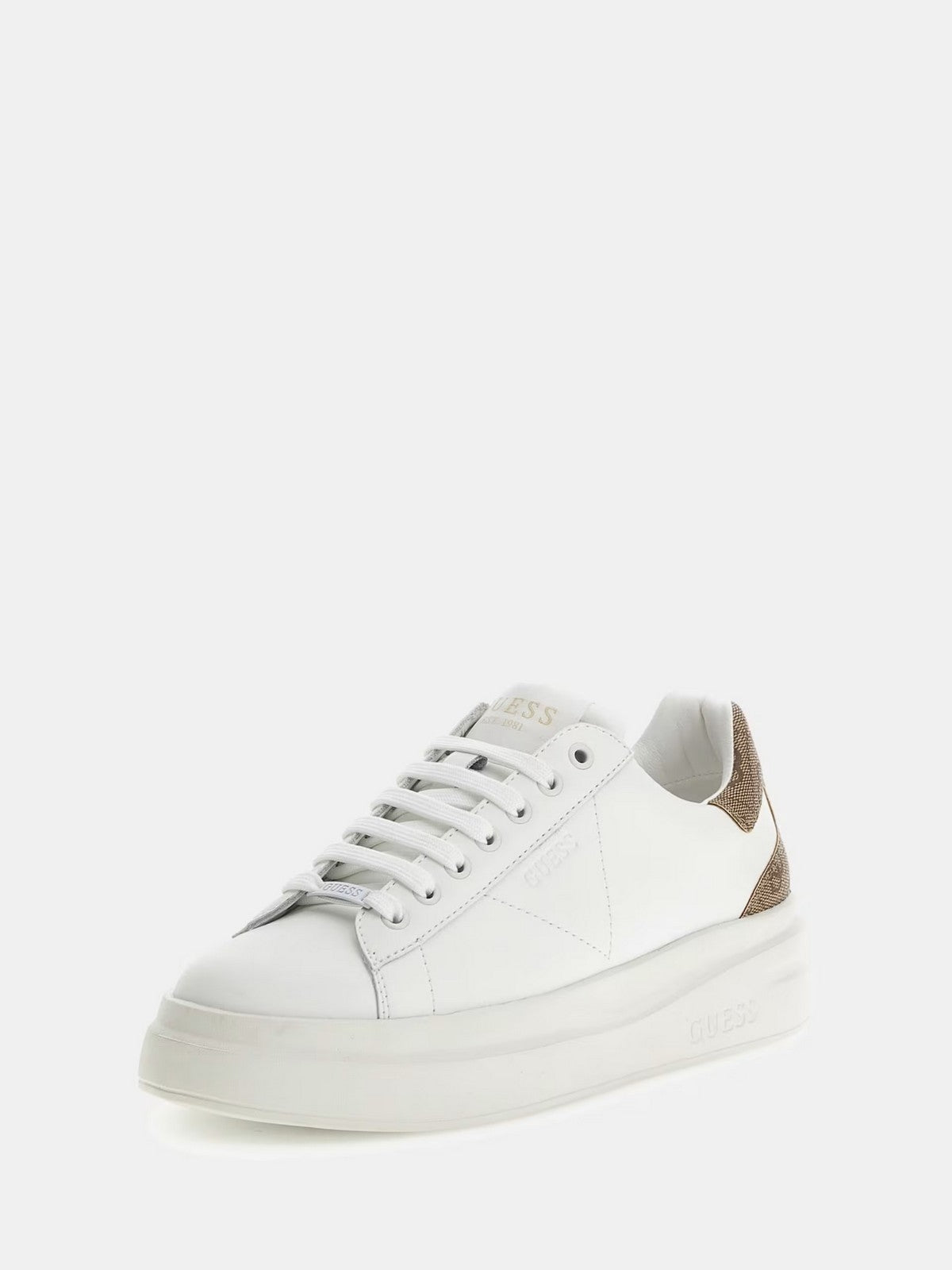 GUESS Femme Sneaker Elbina FLJELB FAL12 WHBEI Blanc