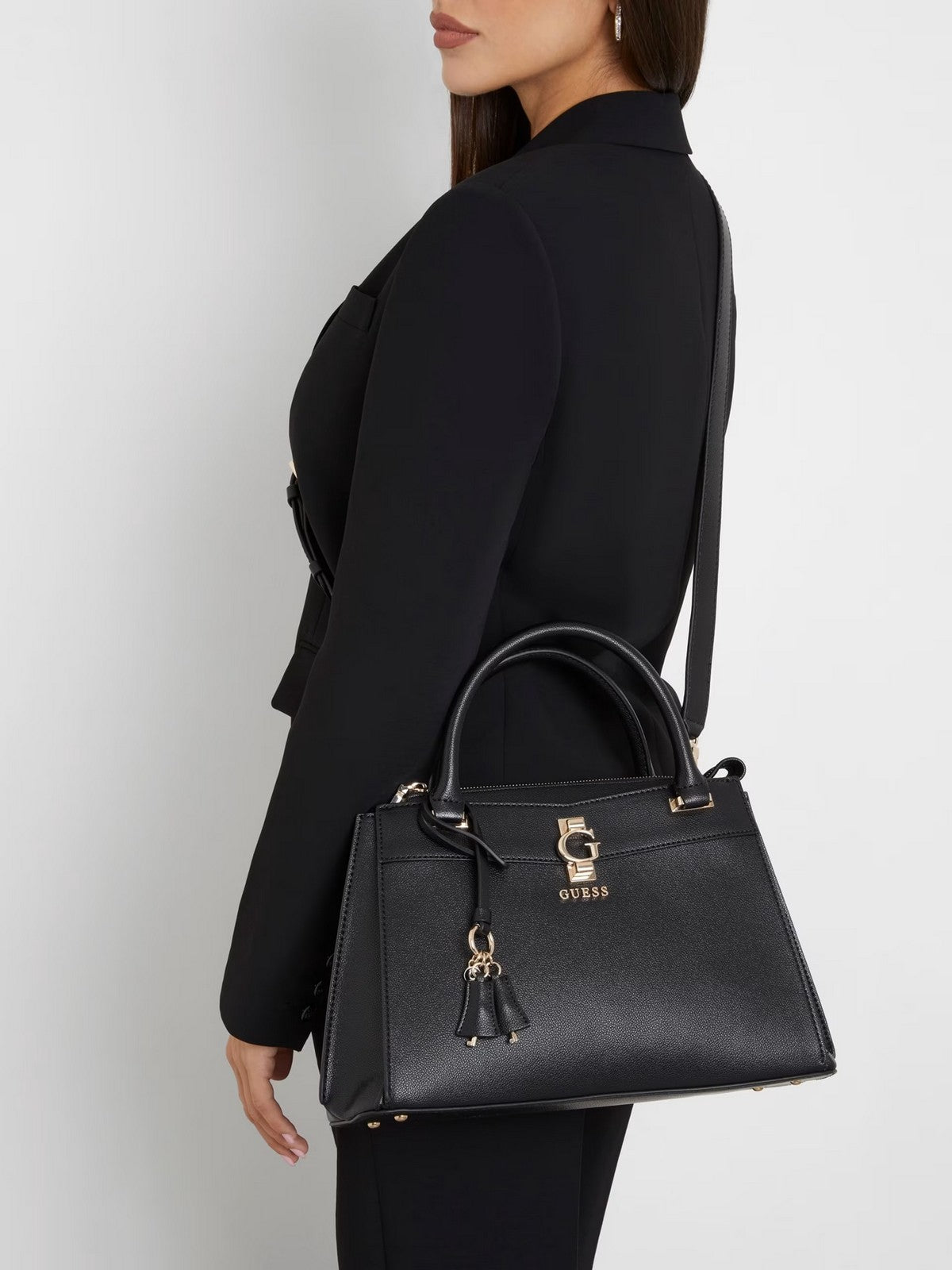 GUESS Sac à main Emera Logo Girlfrien HWBG93 31060 BLA Noir