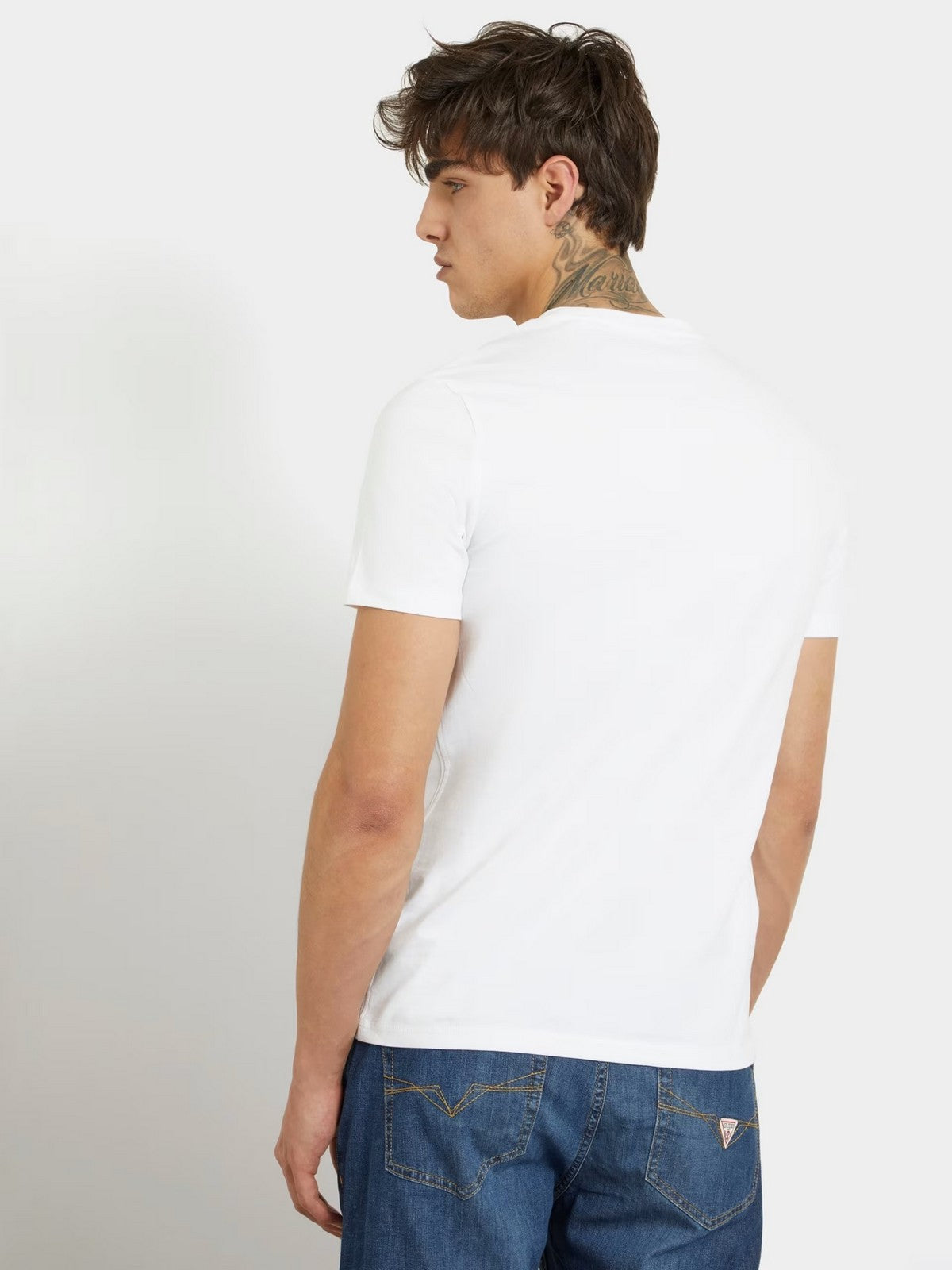 GUESS T-Shirt et Polo hommes AIDY CN SS TEE M2YI72 I3Z14 G011 Blanc