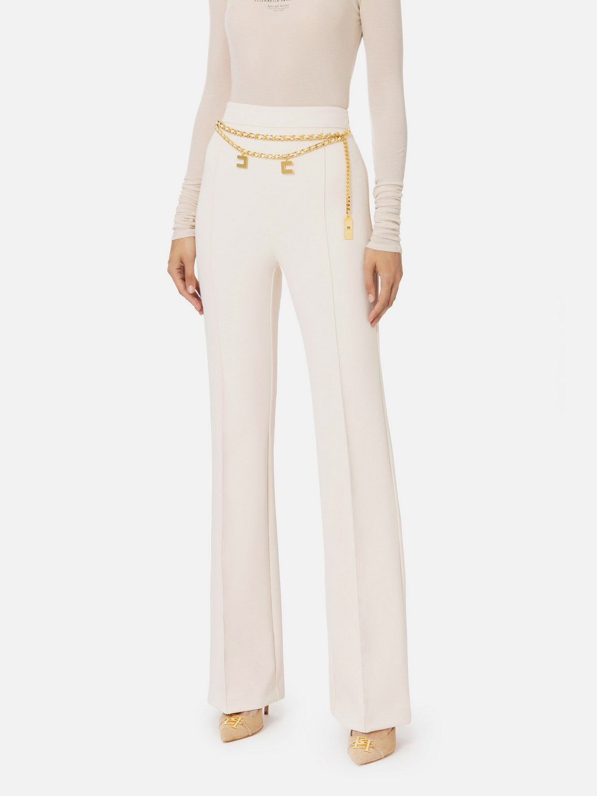 ELISABETTA FRANCHI Pantalons pour femmes PAT3546E2 193 Blanc