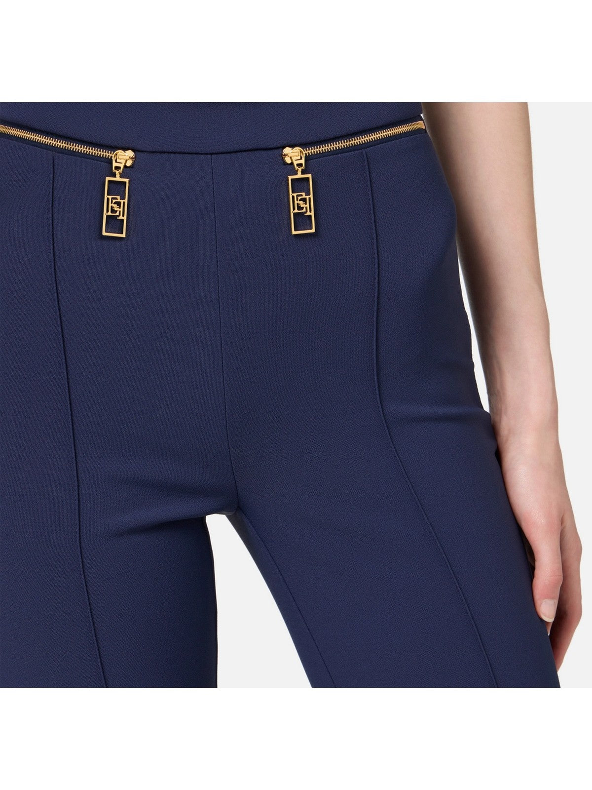 ELISABETTA FRANCHI Pantalon Femme PA03646E2 B75 Bleu