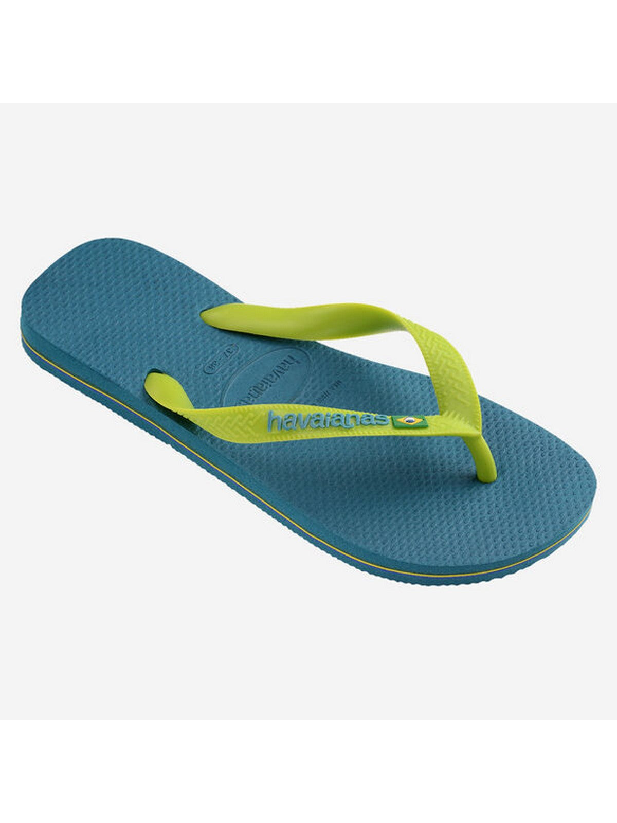 Tongs unisexes adultes HAVAIANAS Hav. Brasil logo 4110850.4974 Bleu