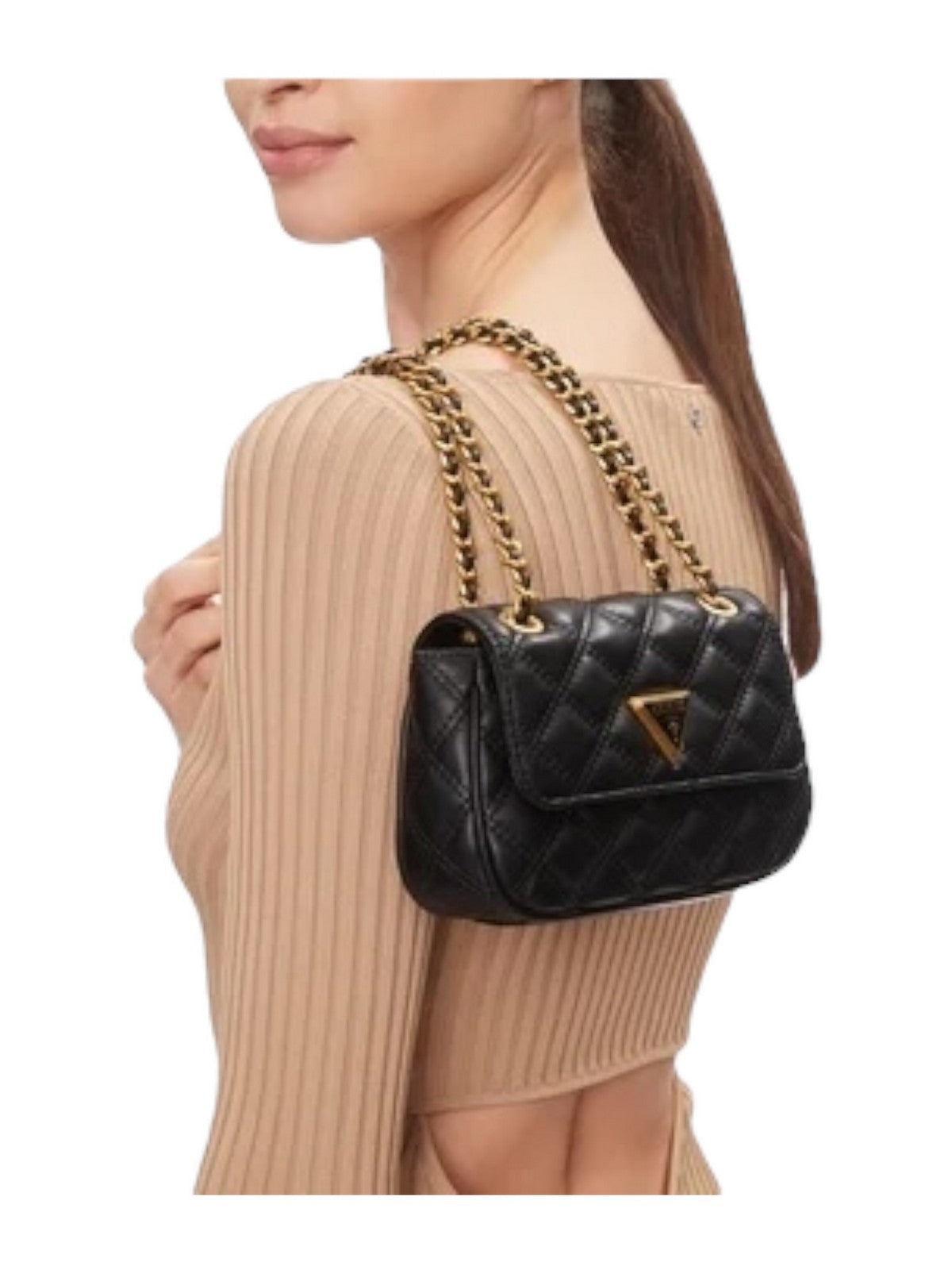 GUESS Sac Giully Top Zip Shoul pour femme HWQA87 48780 BLA Noir