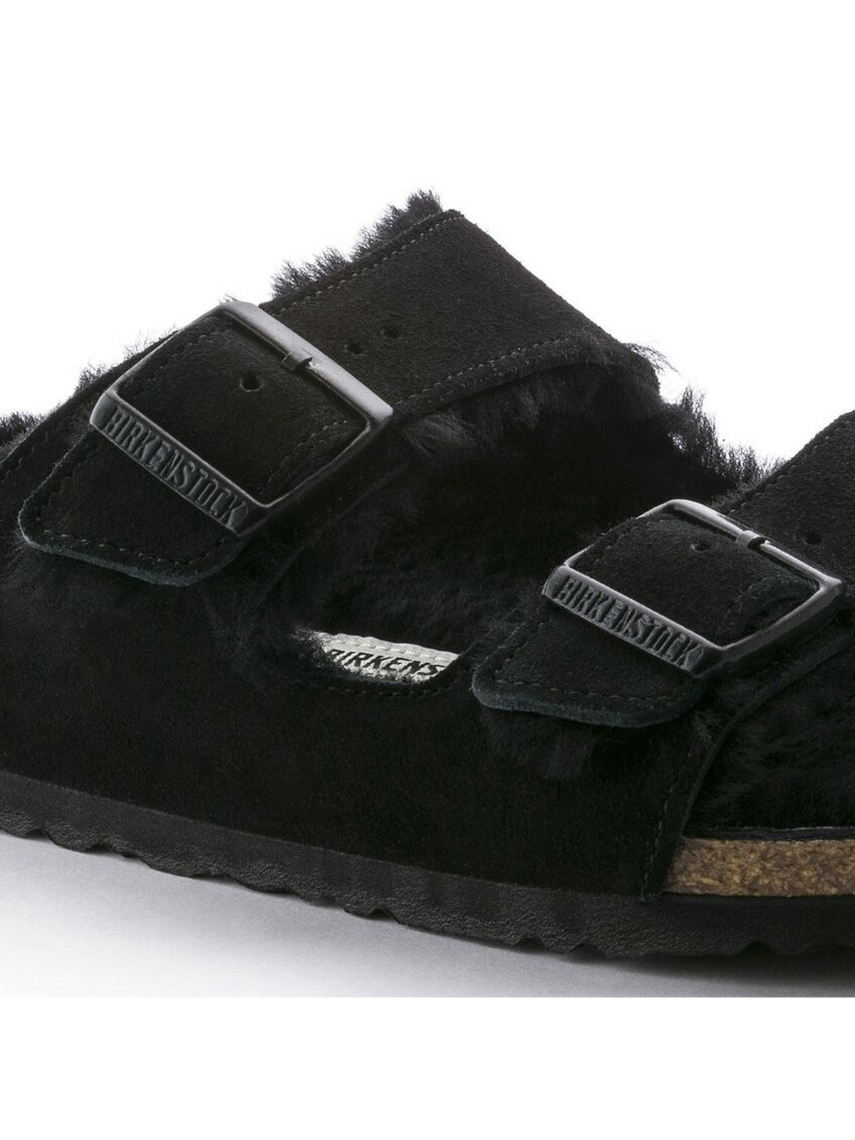 BIRKENSTOCK Pantoufles en shearling Arizona Adulte 752663 Noir