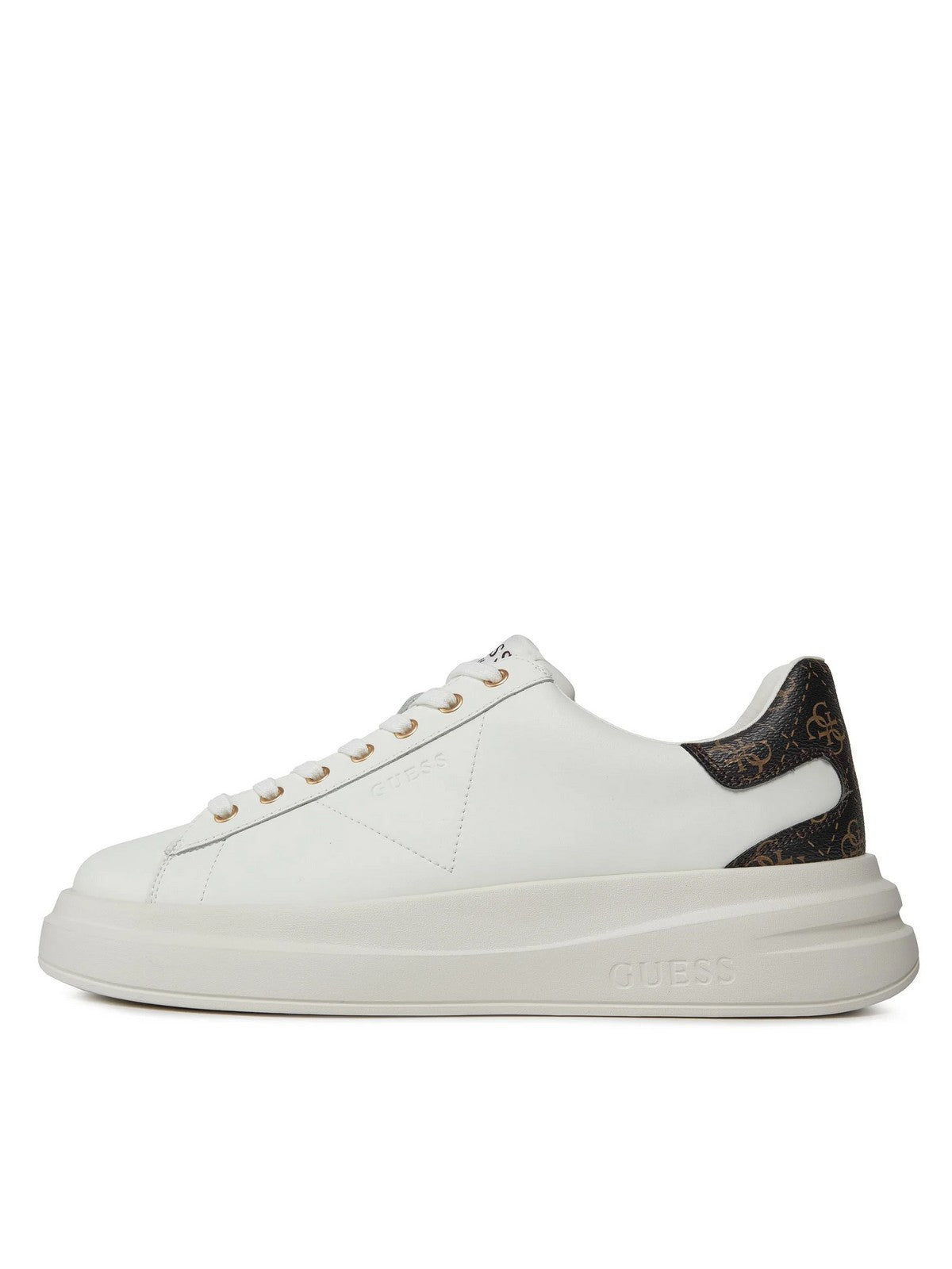 GUESS Homme Sneaker ELBA FMPVIB LEA12 WBROC Blanc