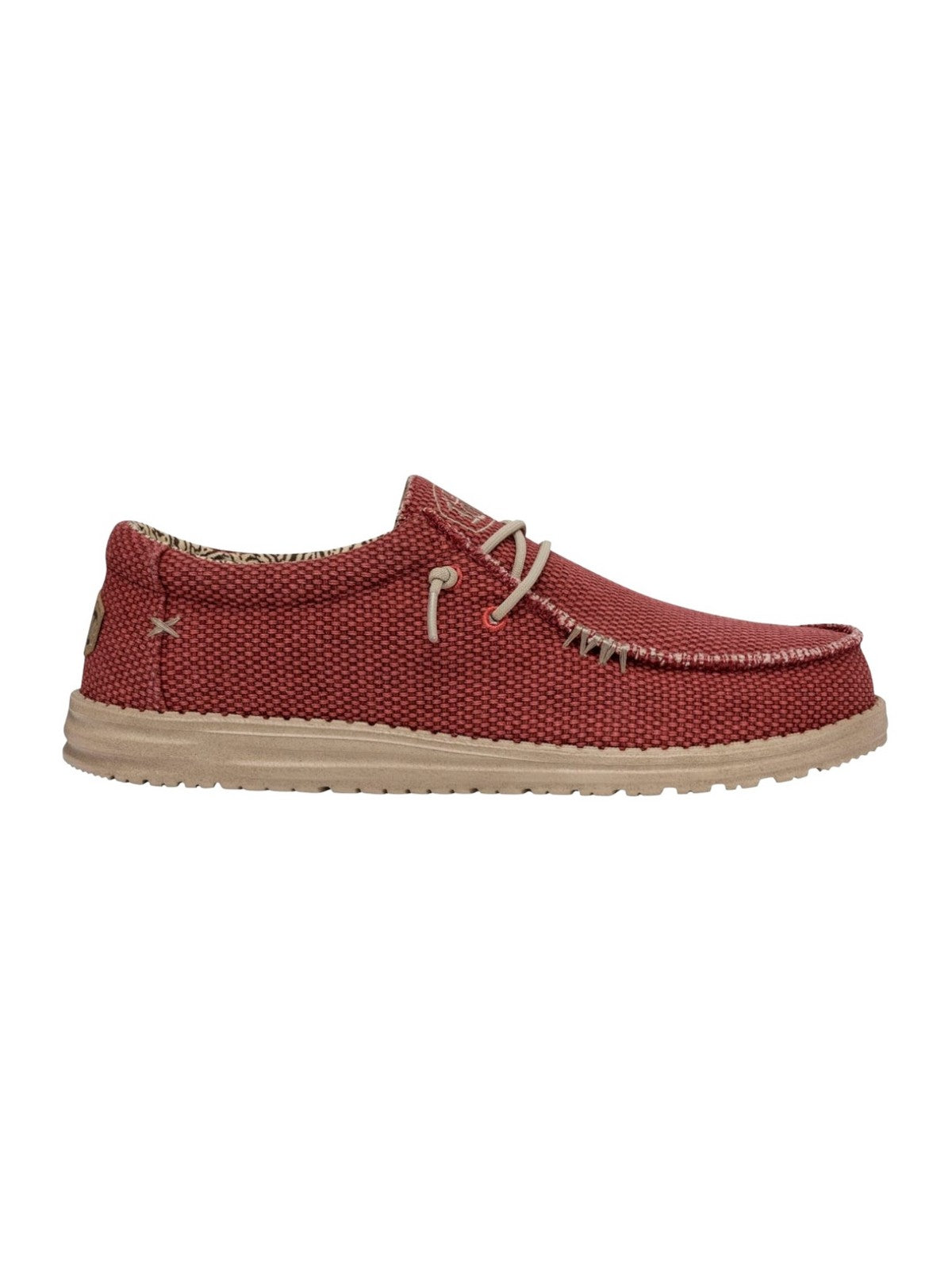 HEY DUDE Mocassin Homme Wally Tressé HD.40003 6VP Rouge