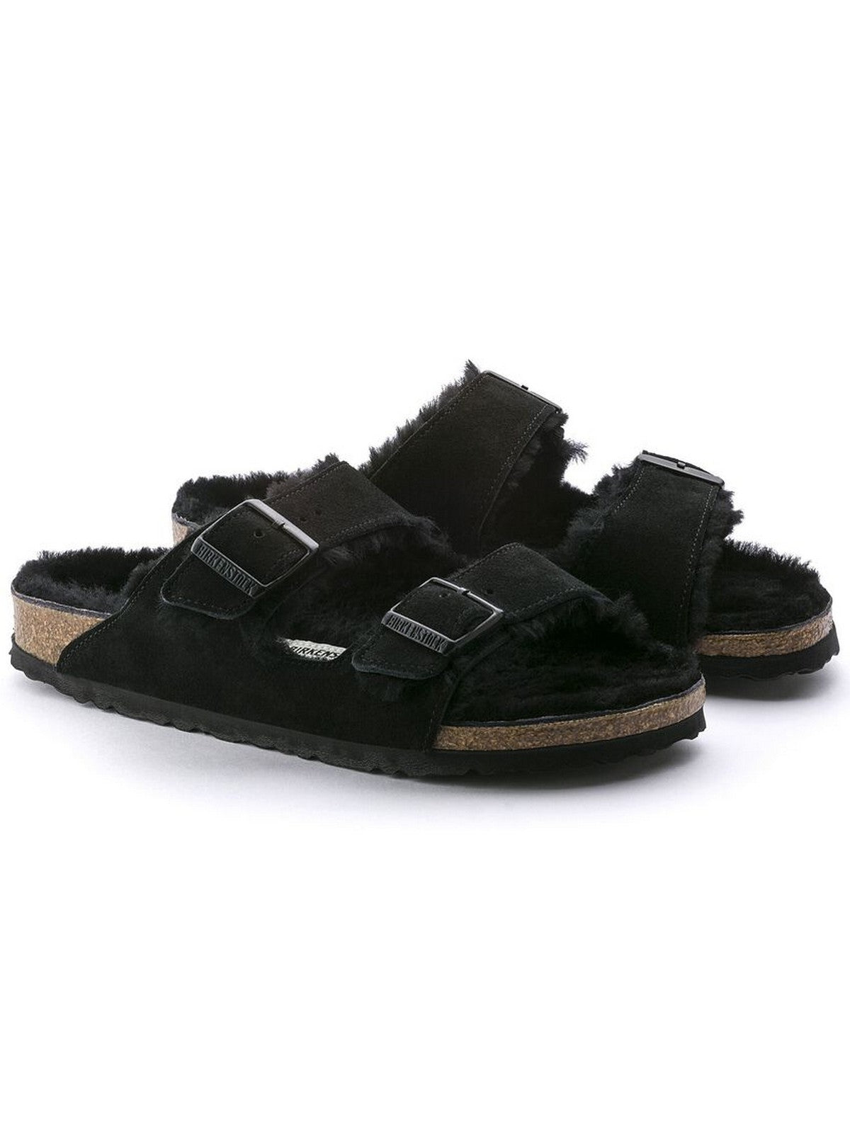 BIRKENSTOCK Pantoufles en shearling Arizona Adulte 752663 Noir