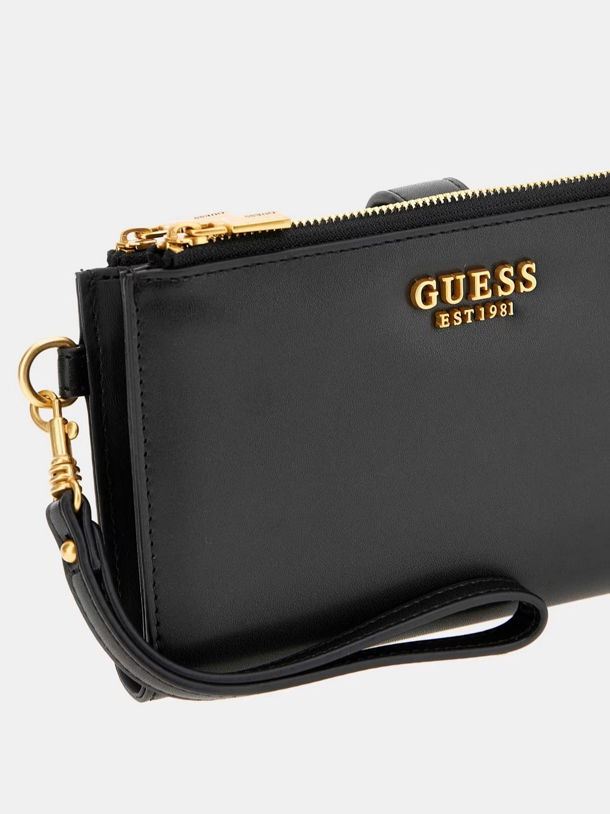 GUESS Portefeuille Femme Laurel Slg Large Zip SWVA85 00570 BLA Noir