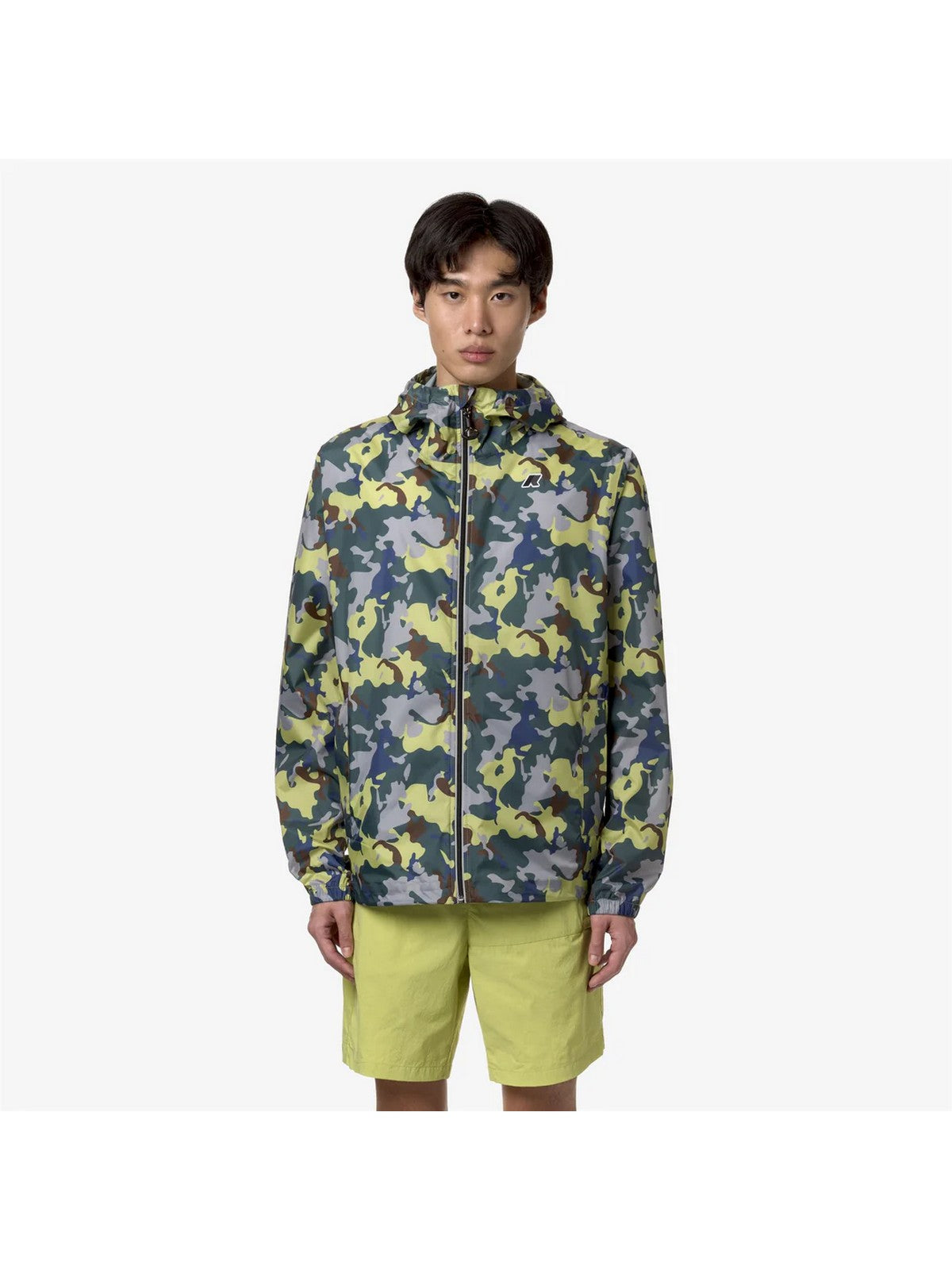 K-WAY Hommes Cleon Ripstop Graphic Jacket K61238W AI7 Green
