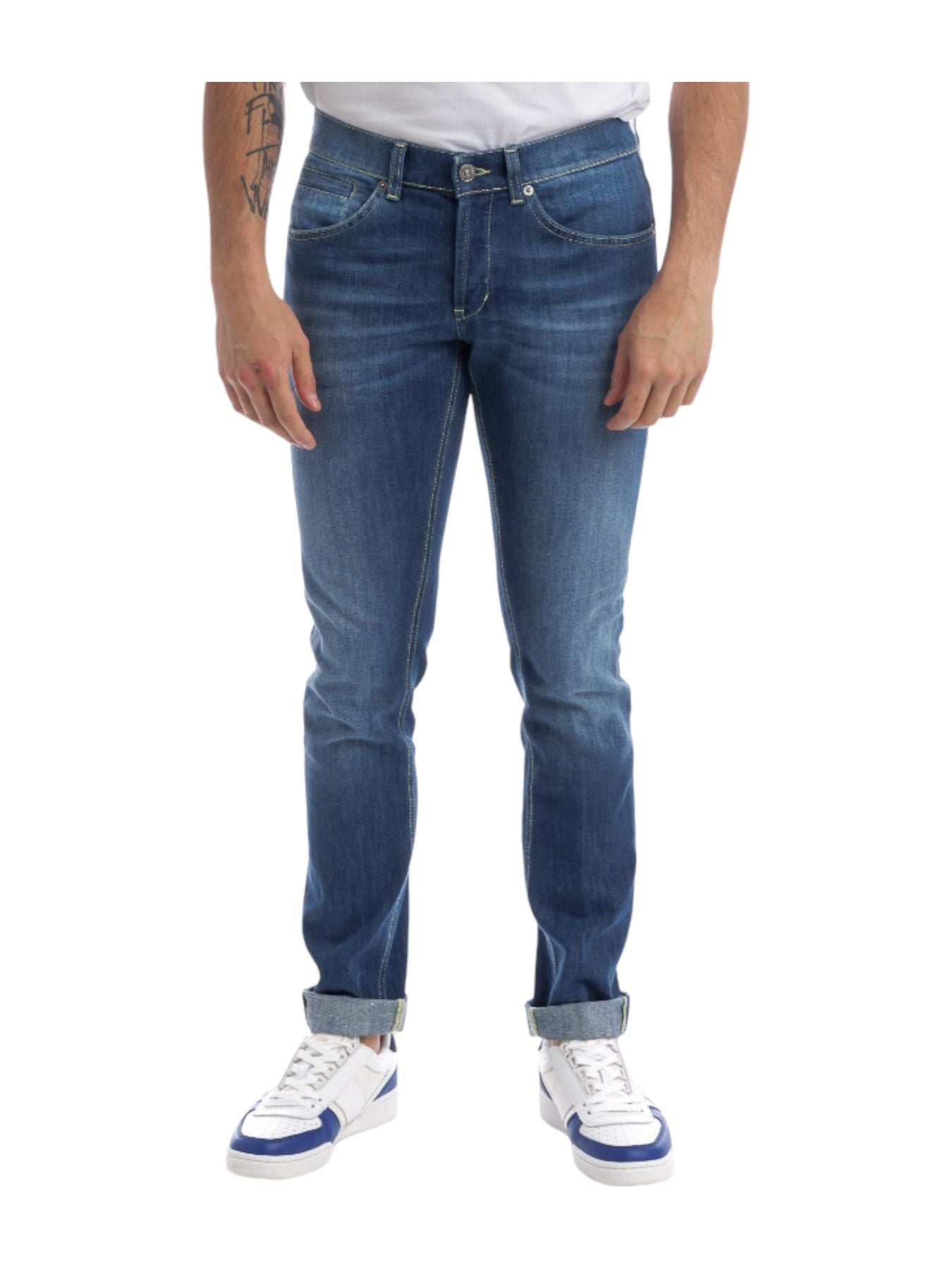 DONDUP Hommes Jeans George UP232 DS0107 CL9 DU Bleu