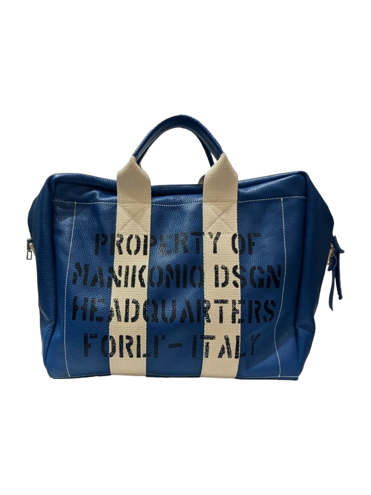 MANIKOMIO DSGN Sac en cuir Icon pour hommes AN6505-1 PM11 Bleu