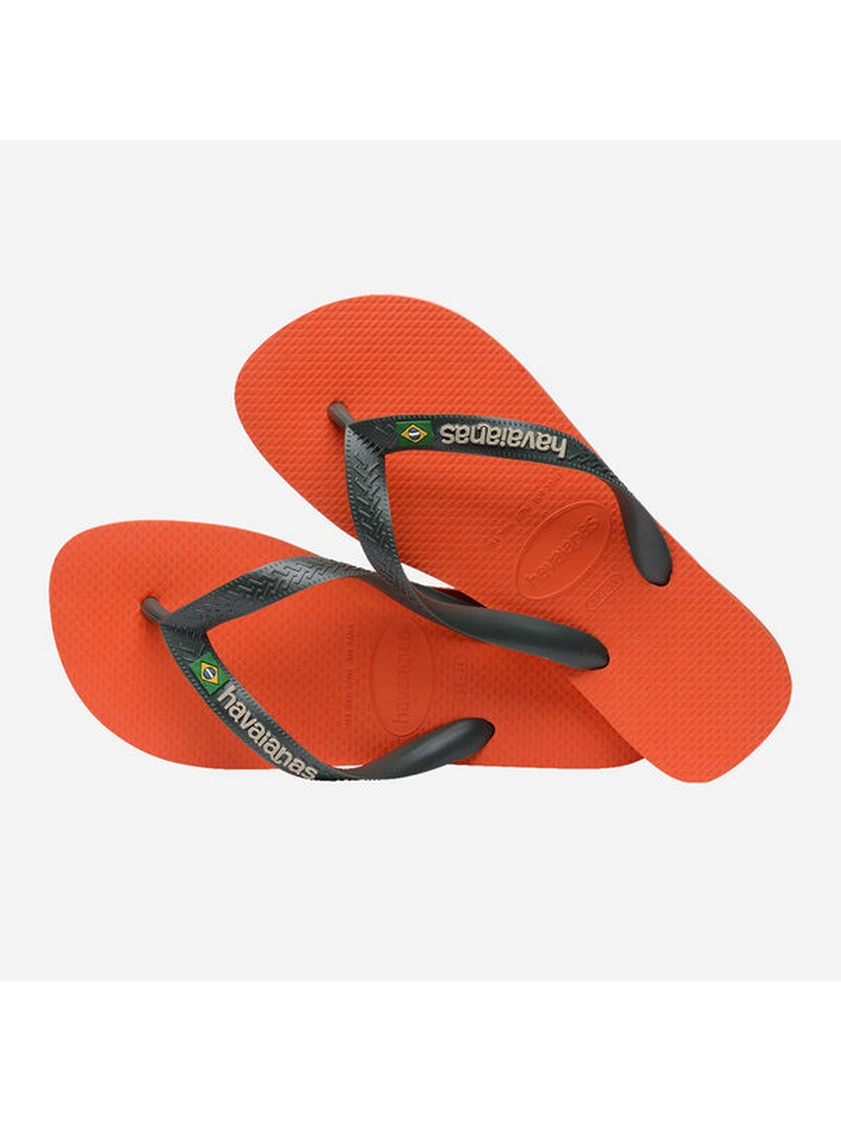 Tongs adultes unisexes HAVAIANAS Hav. Brasil logo 4110850.5568 Orange