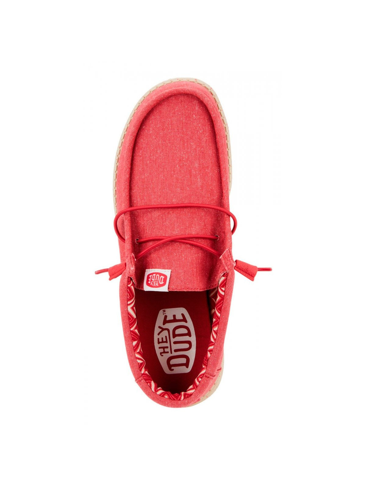 HEY DUDE Mocassin Hommes Wally Canvas HD.40700 6VF Rouge