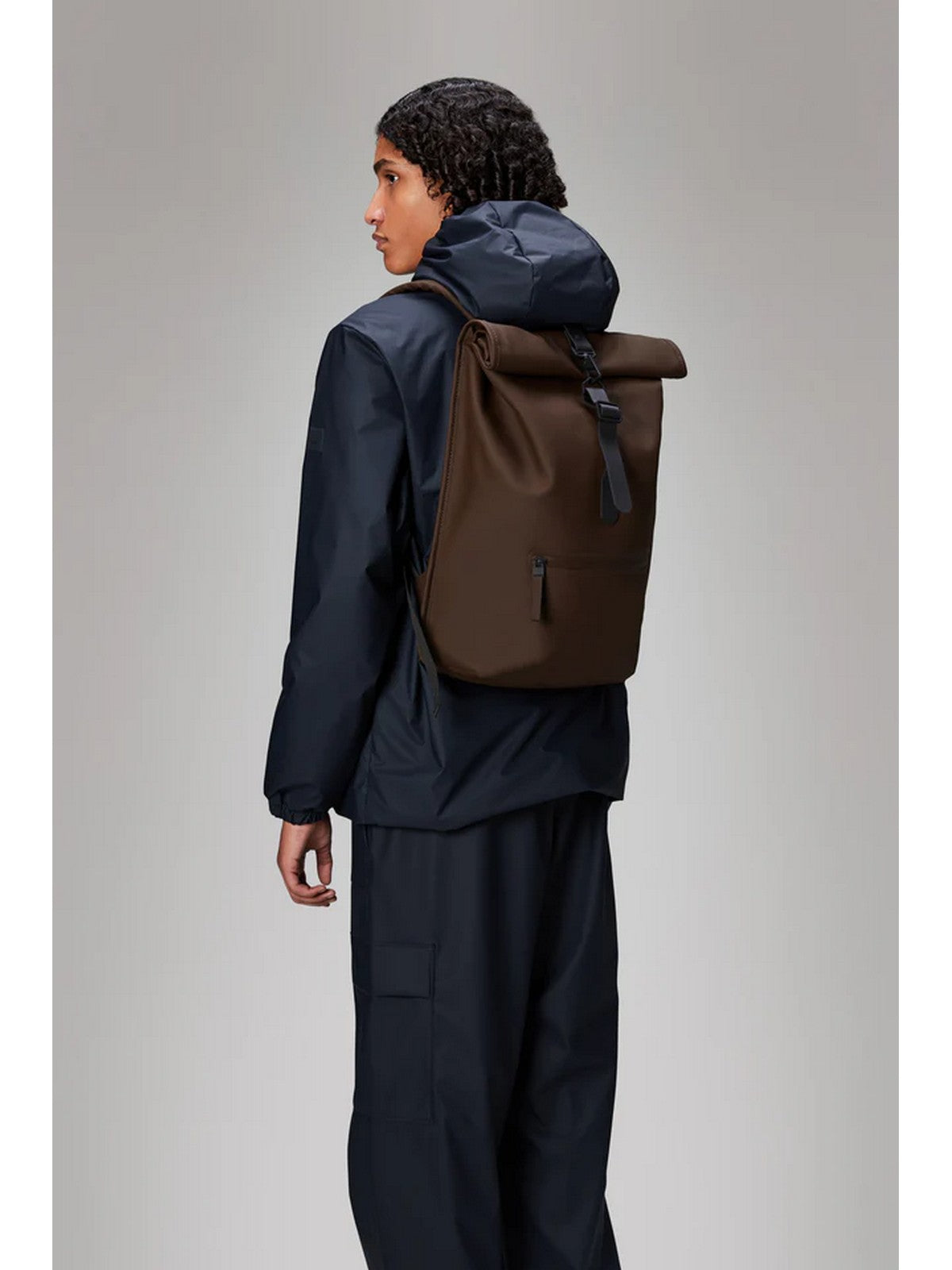 RAINS Unisexe Adulte Rolltop Sac à dos W3 13320 FRM Marron