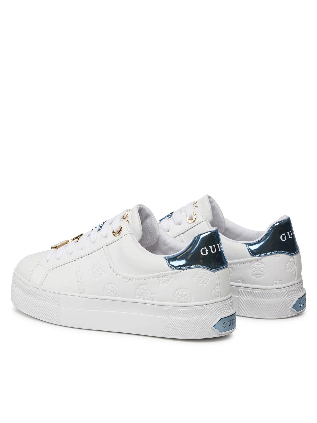 GUESS Sneaker Giella FLJGIE FAL12 WHBLU Blanc pour femmes