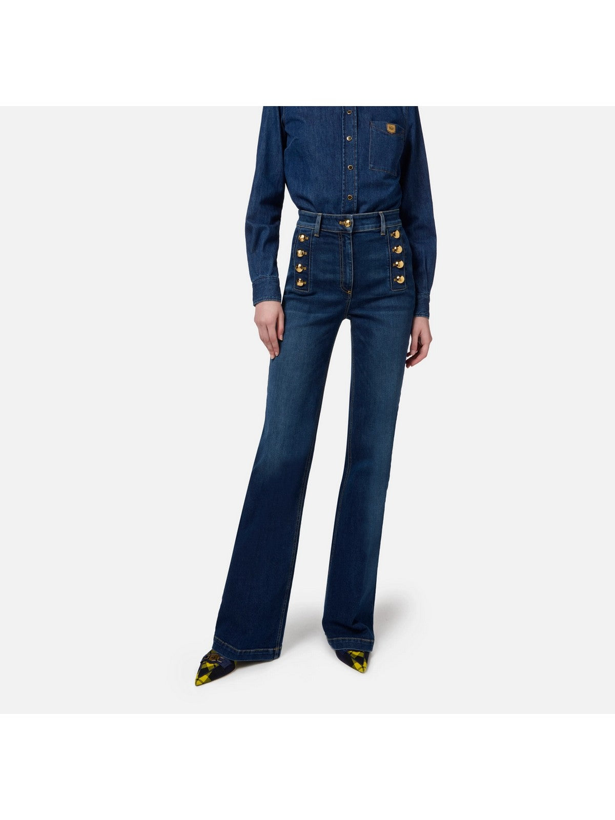 ELISABETTA FRANCHI Jeans Femme PJ67D46E2 104 Bleu