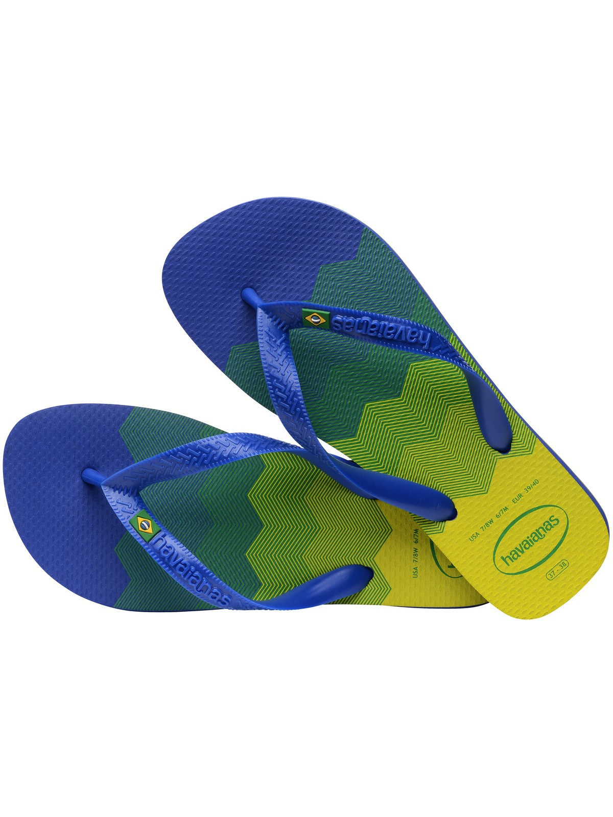 Tongs unisexes adultes HAVAIANAS Hav. Brasil Fresh 4145745.7893 Bleu