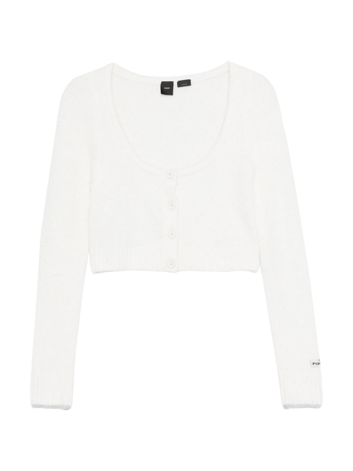 PINKO Femme Pull Colorpoint Cardigan Soft Brush 104341-A26V Z13 White