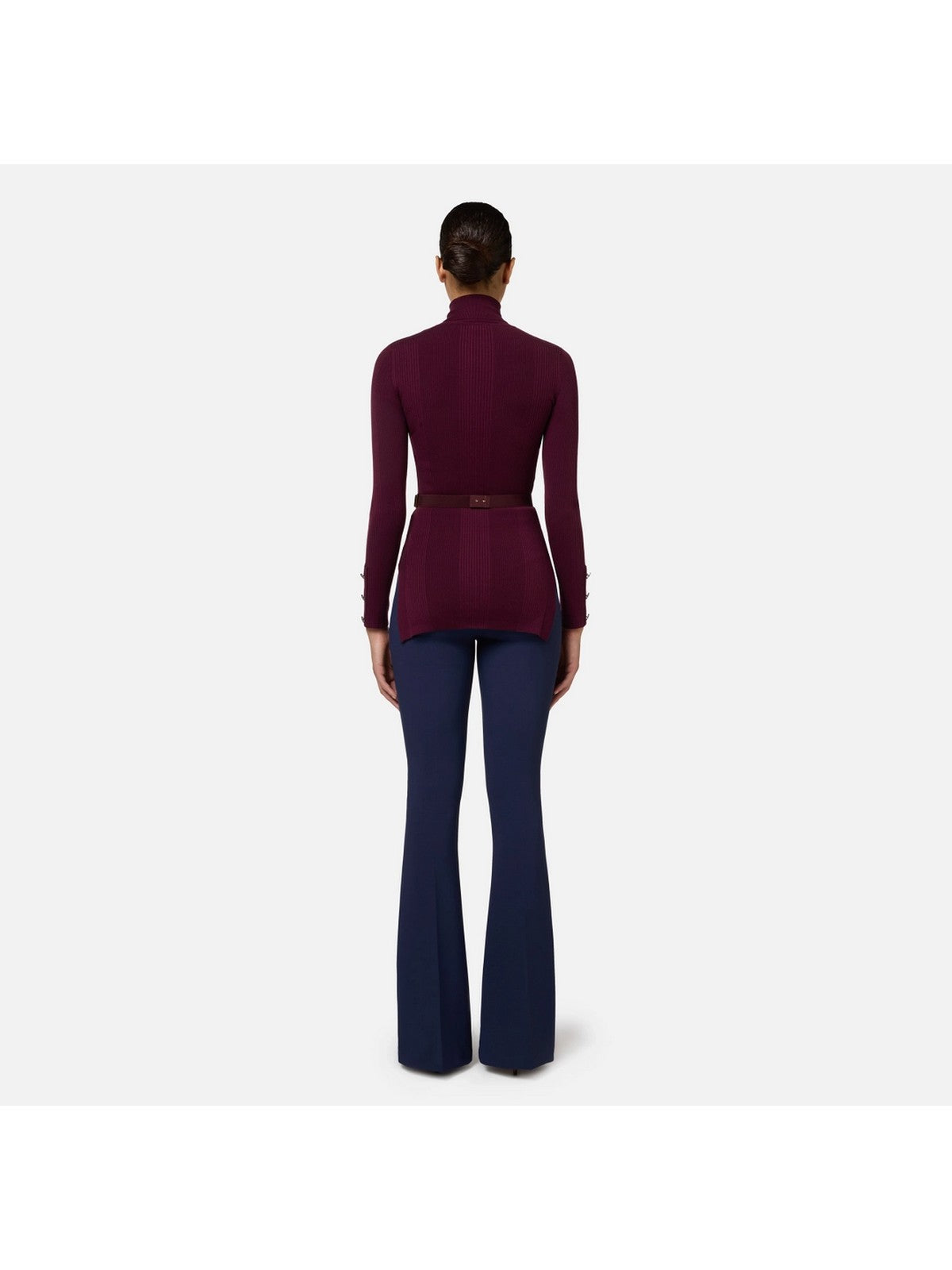 ELISABETTA FRANCHI Pantalon Femme PA02246E2 B75 Bleu