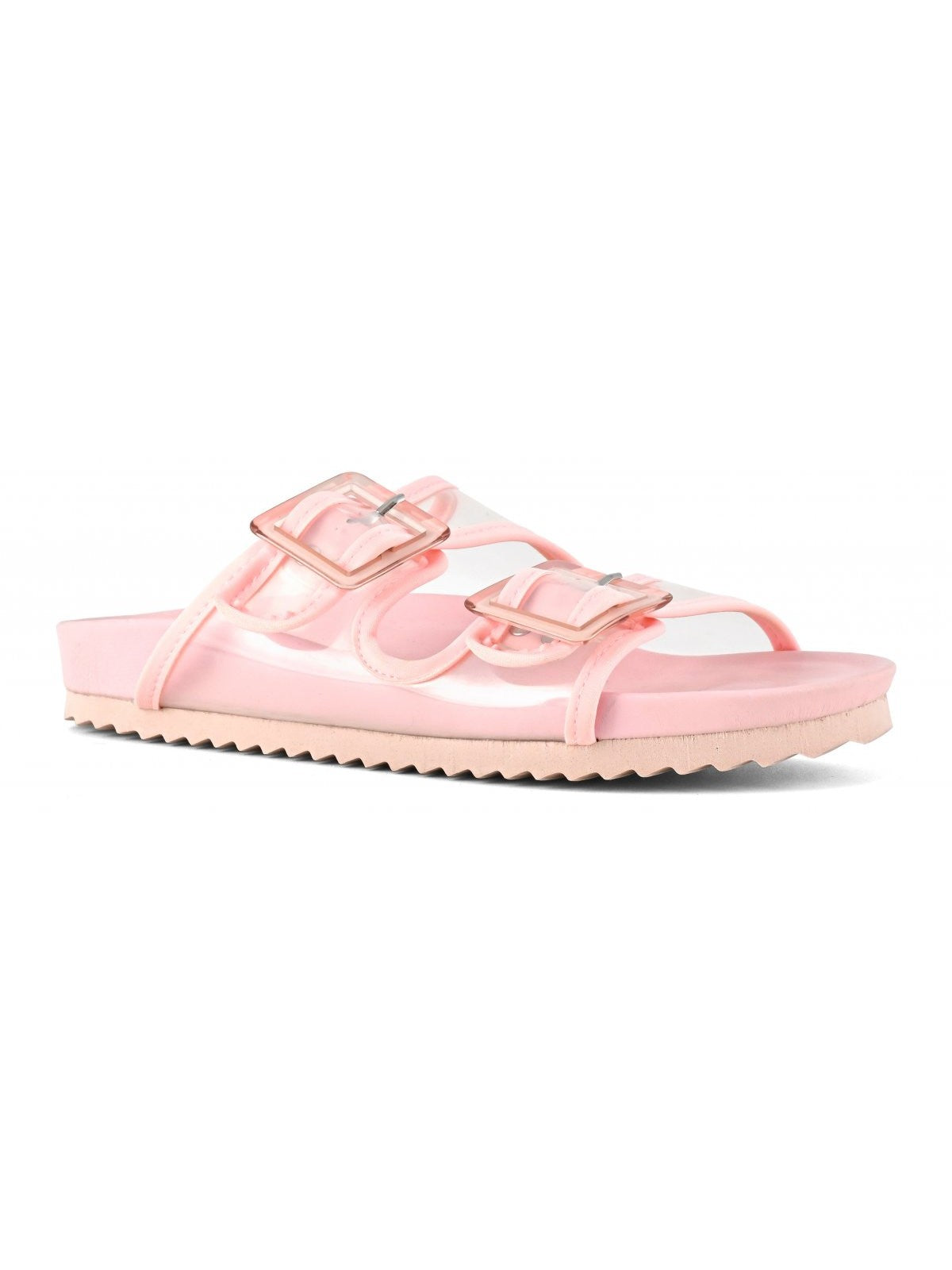 COLORS OF CALIFORNIA Sandales plexi à deux boucles pour femmes HC.BIO404 FPIN Rose