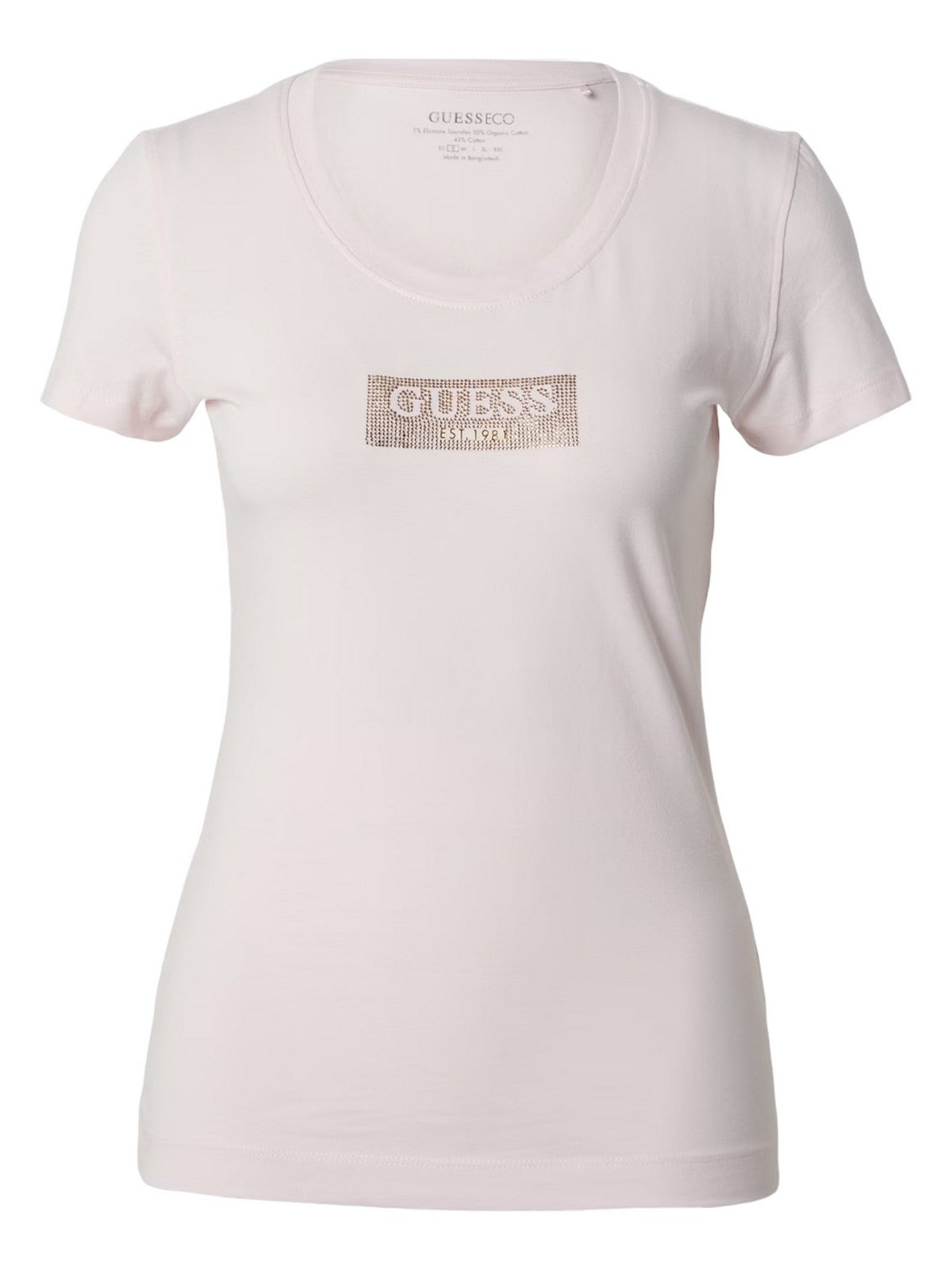 GUESS T-shirt et polo pour femmes Ss Cn Studs Box Tee W4RI33 J1314 A60W Pink