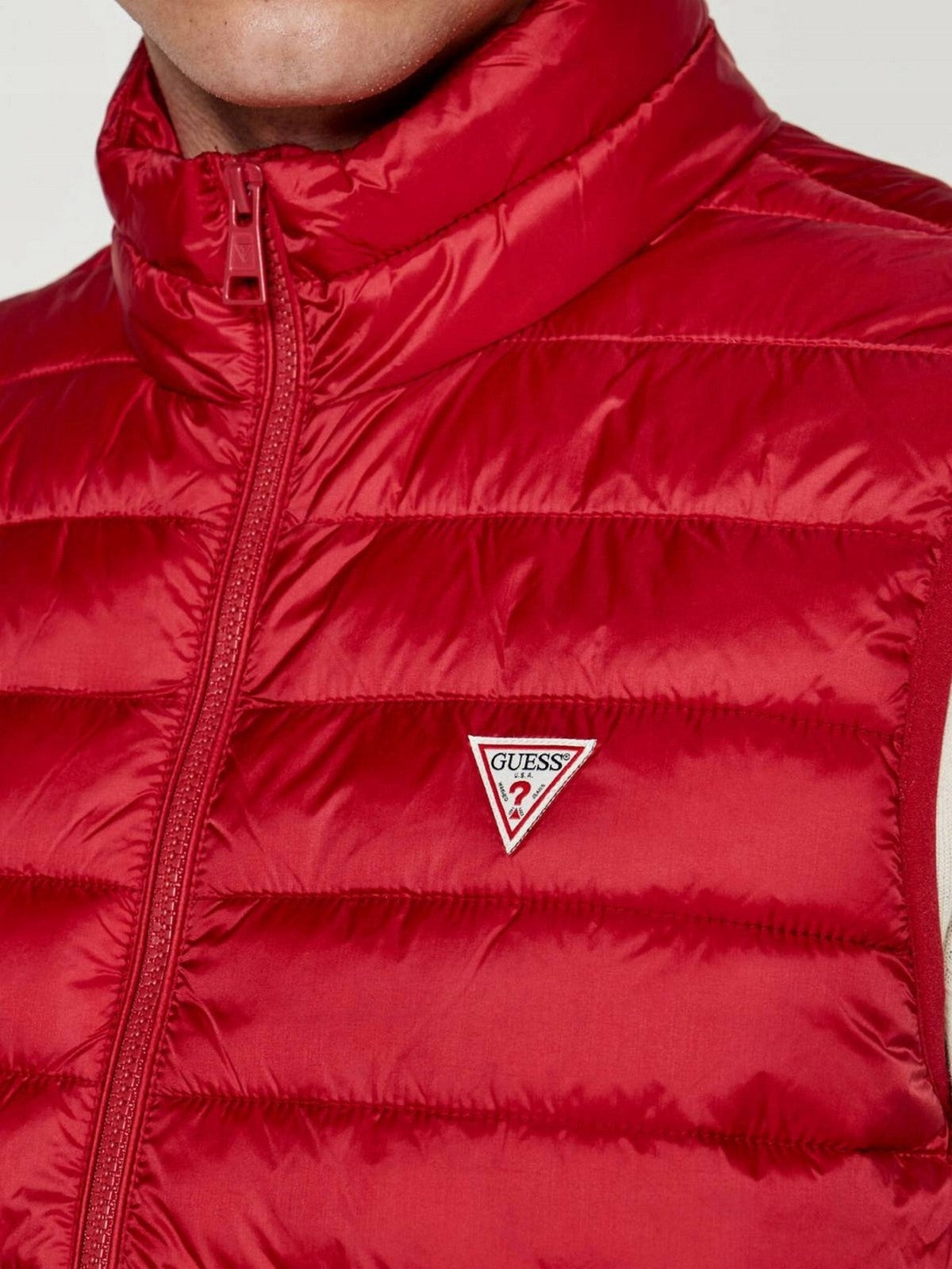 GUESS Hommes Gilet Gj Hooded Puffer Ves M4YN11 WG922 G585 Rouge gioboutiqueweb