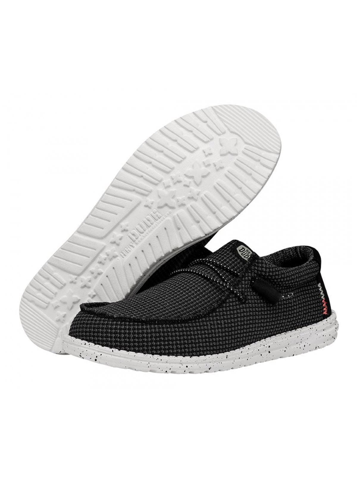 HEY DUDE Mocassin Hommes Wally Sport Mesh HD.40403 066 Noir