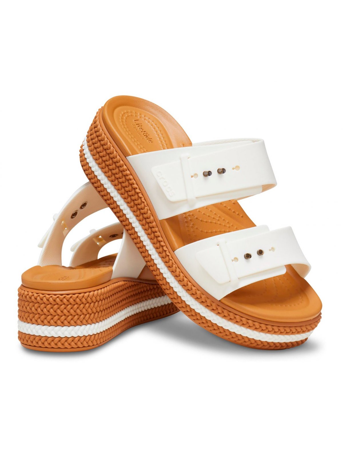 CROCS Sandales pour femmes Brooklyn Woven Buckle W 209978 0WV Blanc