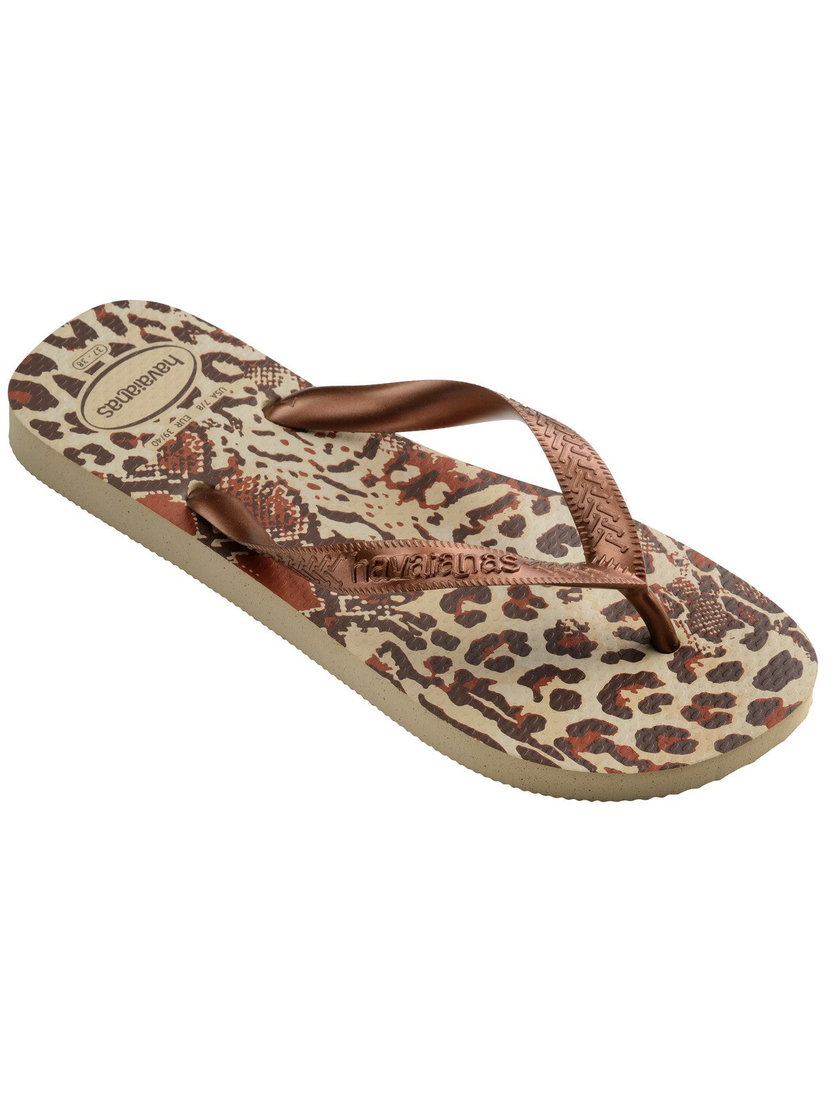 Tongs pour femmes HAVAIANAS Hav. Top animals 4132920.7440 Beige