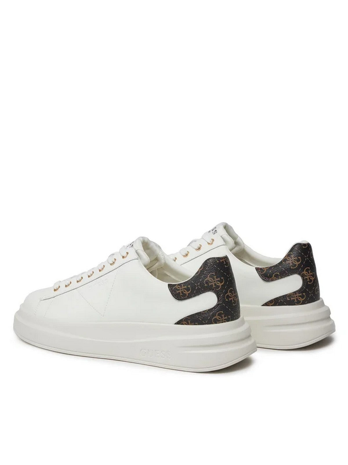 GUESS Homme Sneaker ELBA FMPVIB LEA12 WBROC Blanc