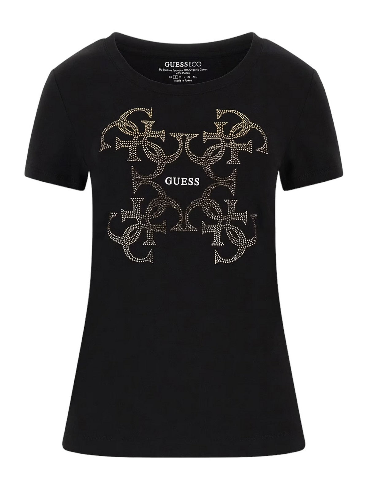 GUESS T-shirt et polo pour femmes Ss Cn 4G Logo Tee W4RI35 J1314 JBLK Black