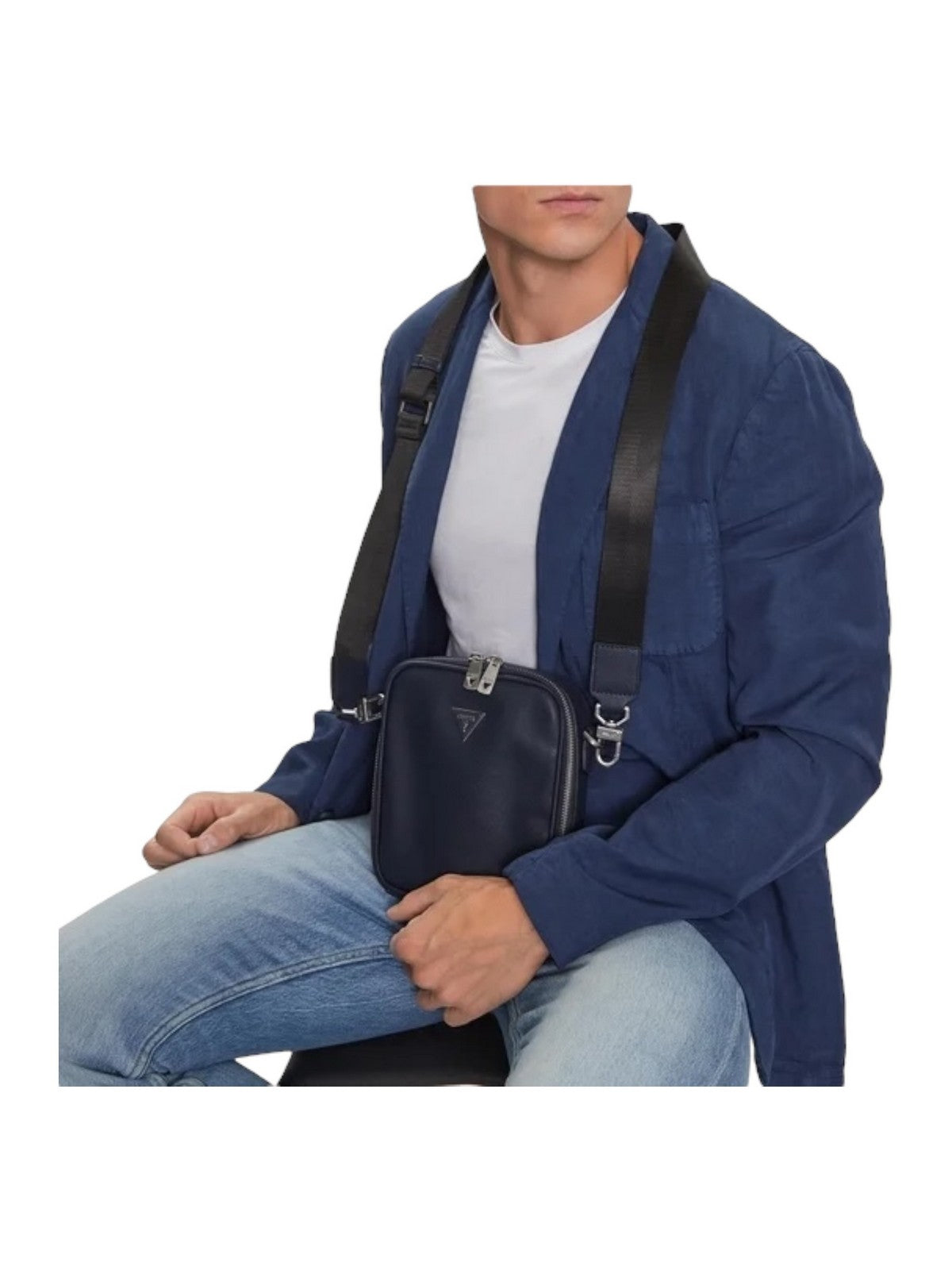 GUESS Sac à bandoulière pour hommes HMECSA P3254 BLUE