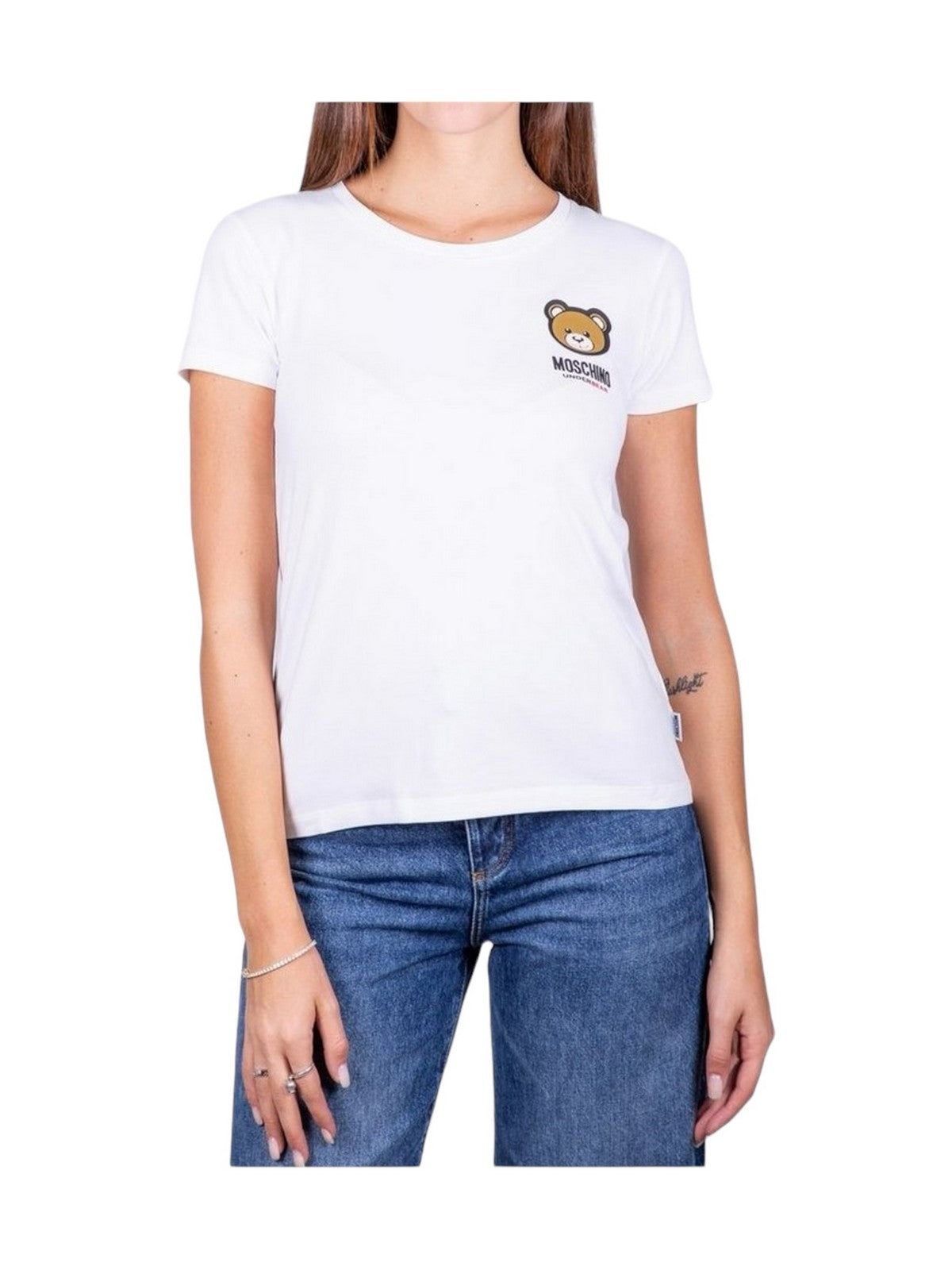 MOSCHINO UNDERWEAR T-shirt et polo pour femmes 241V6A0788 4410 1 Blanc
