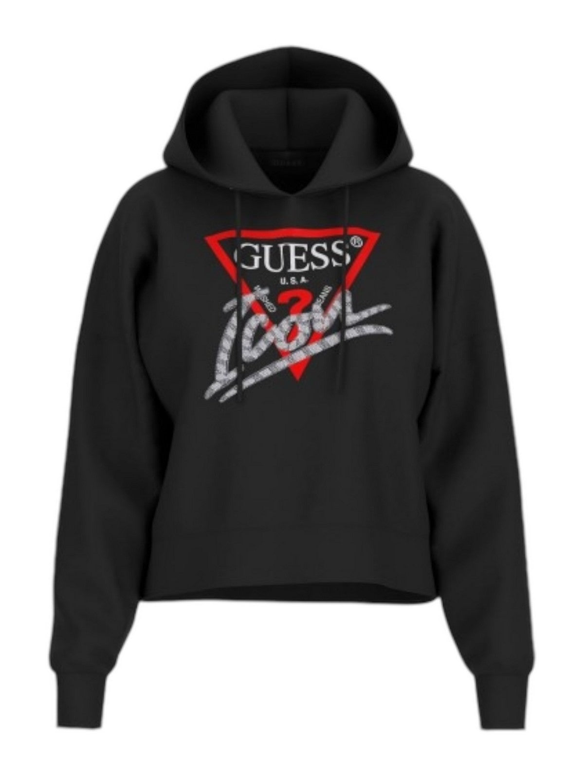 GUESS Sweat-shirt Femme HOODED ICON SWEATSHIRT W4BQ06 KB683 JBLK Noir