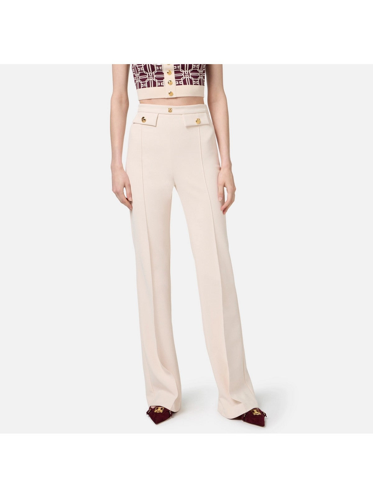 ELISABETTA FRANCHI Pantalons pour femmes PA02546E2 193 Blanc