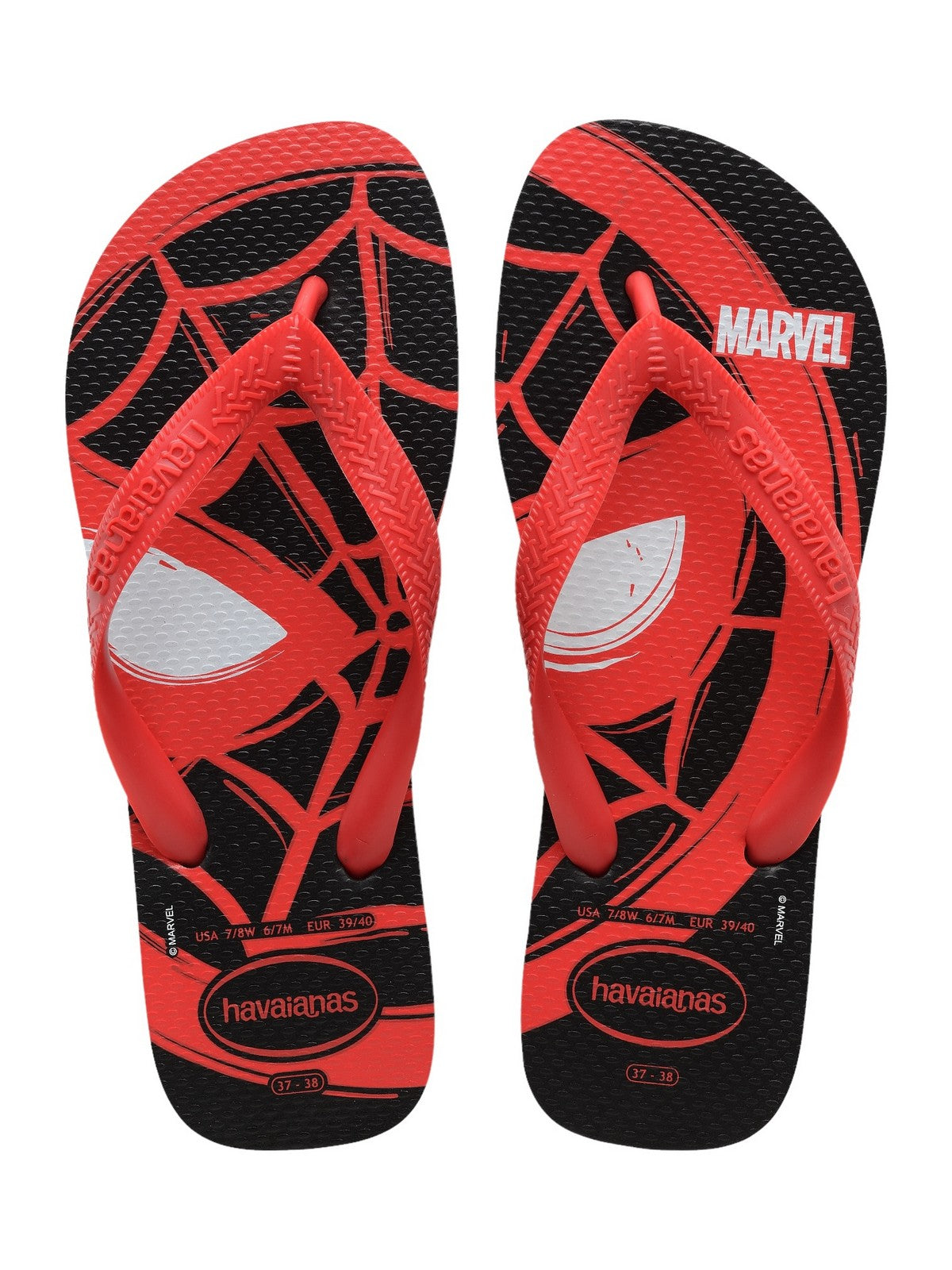 Tongs pour hommes HAVAIANAS Hav. Top Marvel Logomania 4146953.9710 Noir