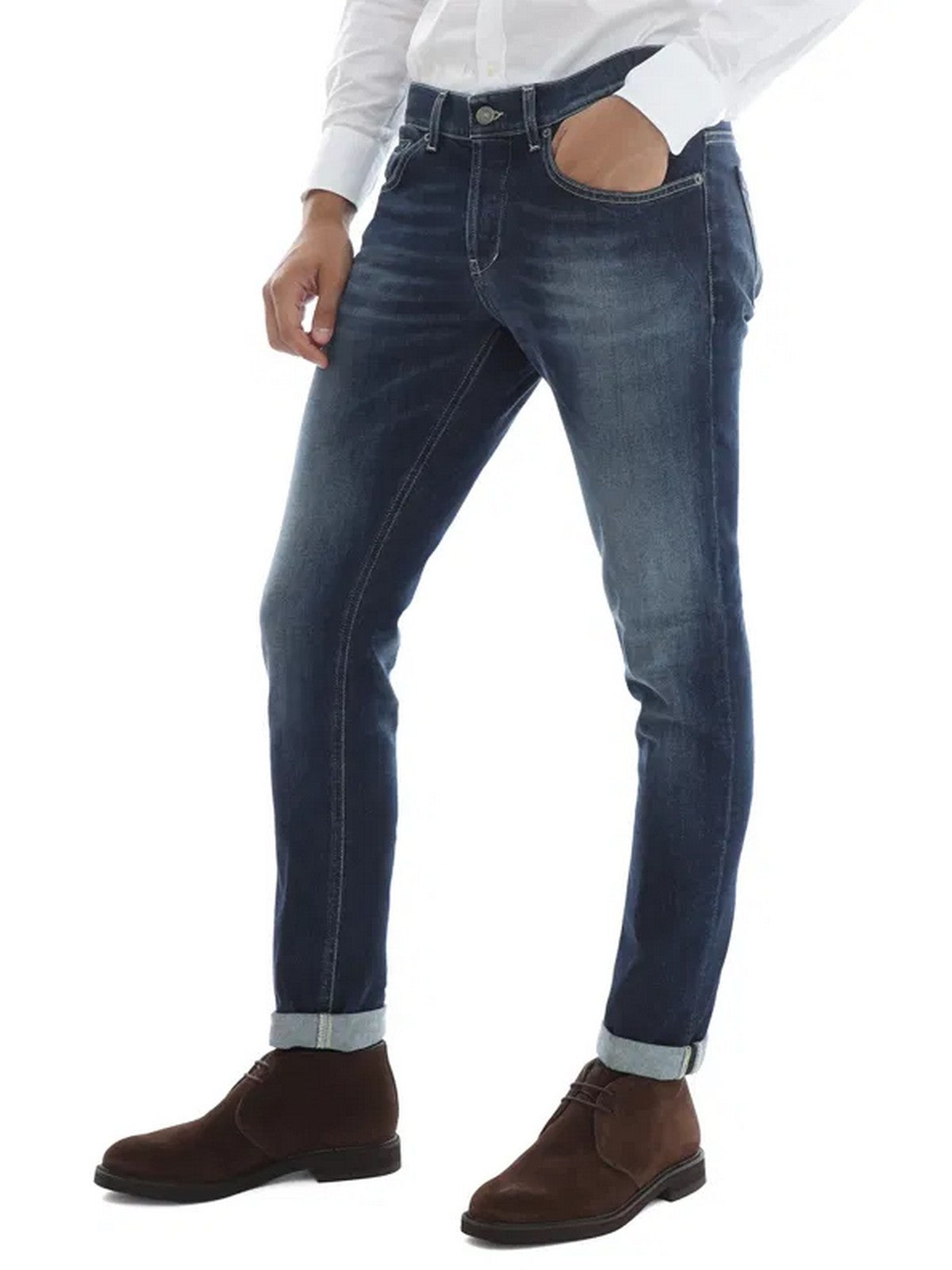 DONDUP Jeans Hommes PANTALONE GEORGE UP232 DSE340U HS4 800 Bleu