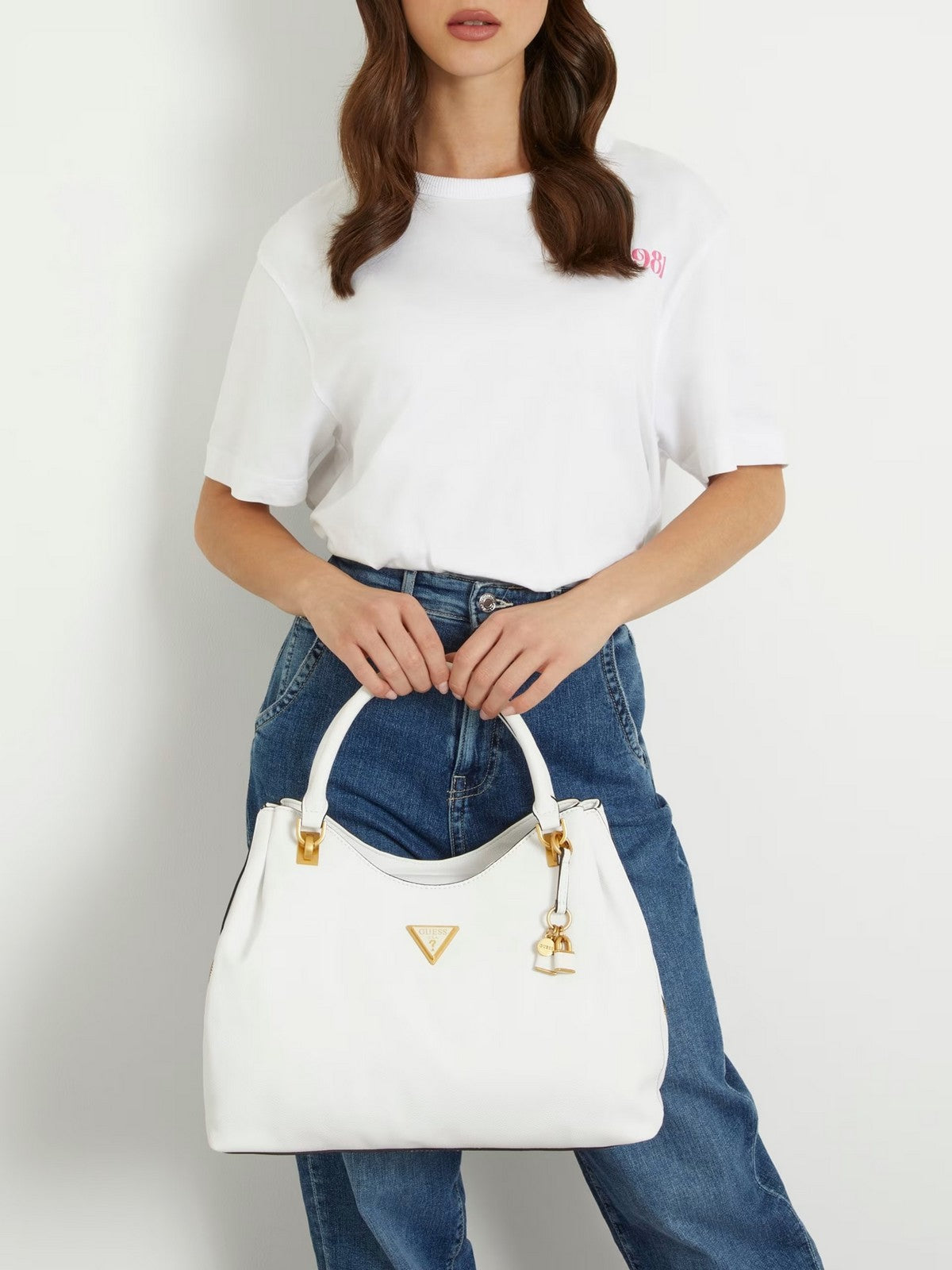 GUESS Sac Femme James Girlfriend Sat HWVA92 22230 WHI Blanc