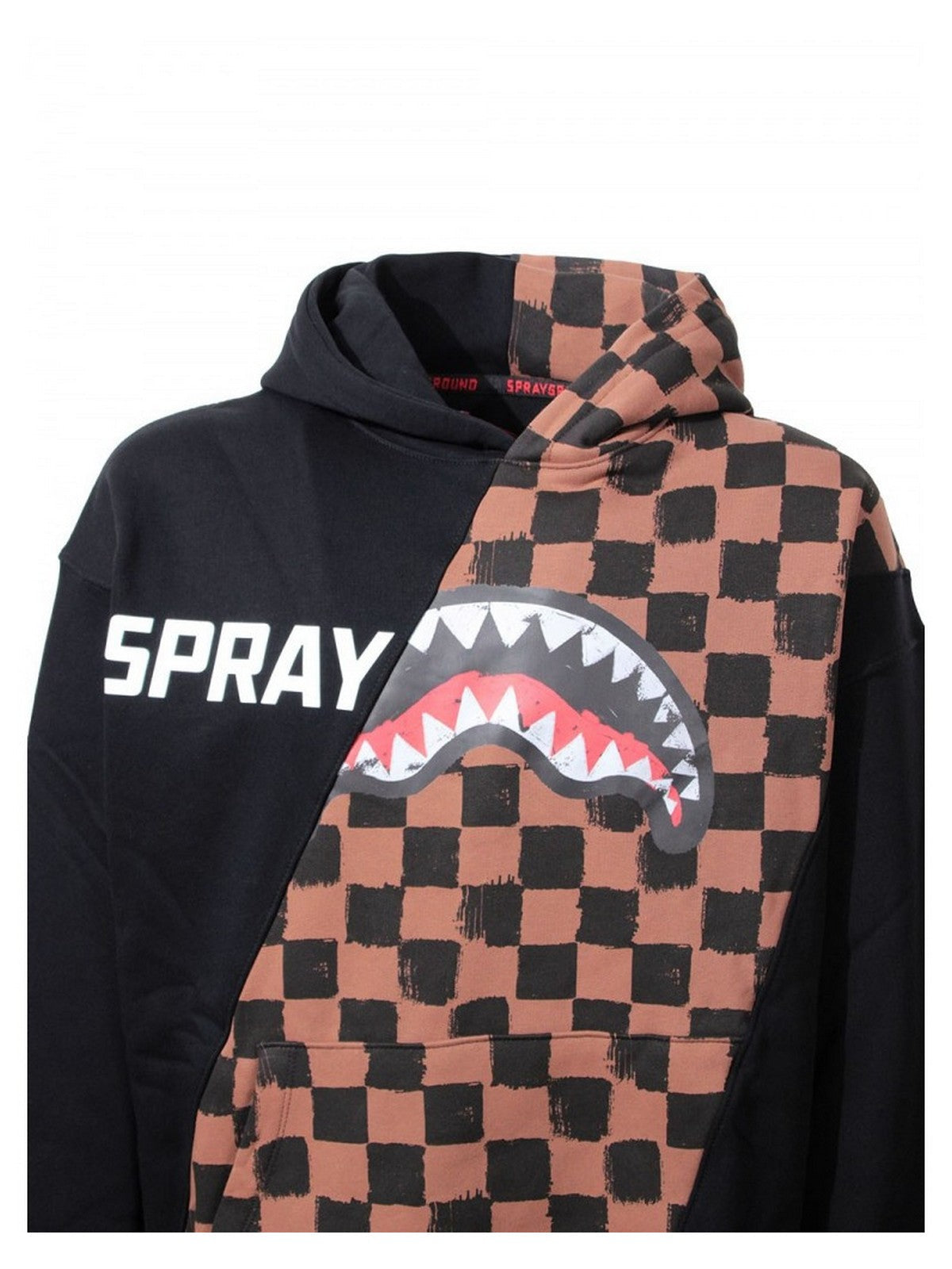 SPRAYGROUND Sweatshirt Homme DIAG SPLIT SIP VANQUISH HOODIE SP613VAN Marron