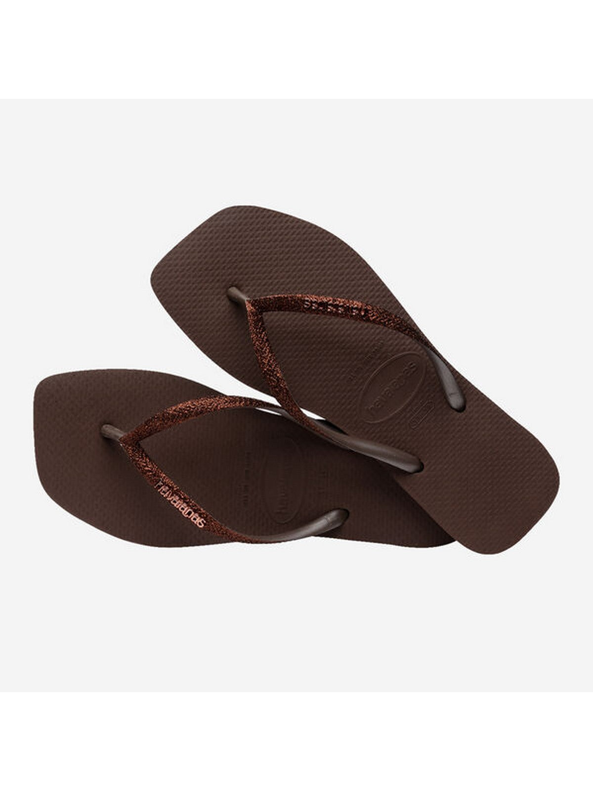 HAVAIANAS Tongs pour femmes Hav. Square glitter 4148102.0727 Marron