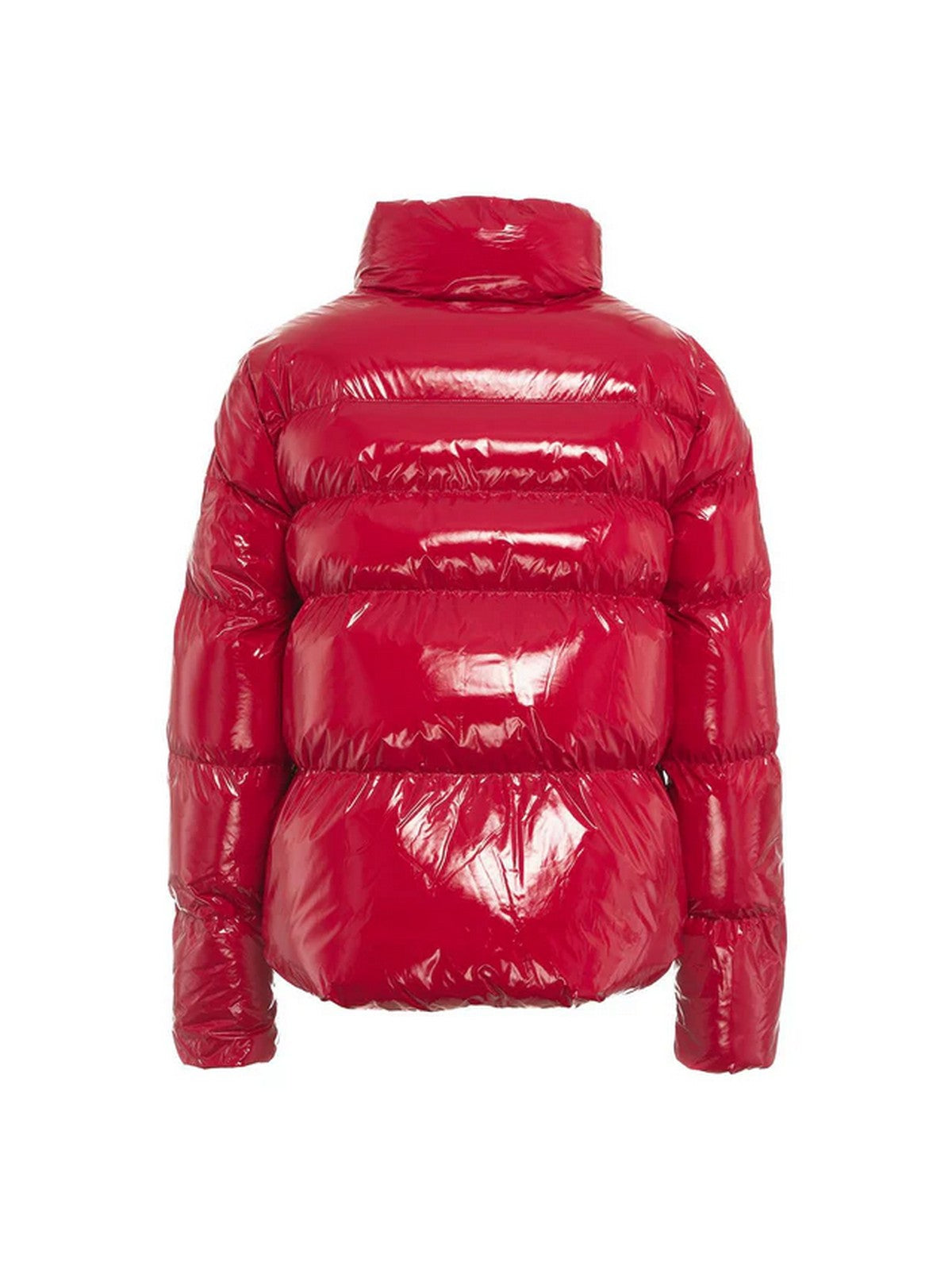 PINKO Femme Mirco Caban Crystal Nylon Down Jacket With 101598-A11K RA1 Red