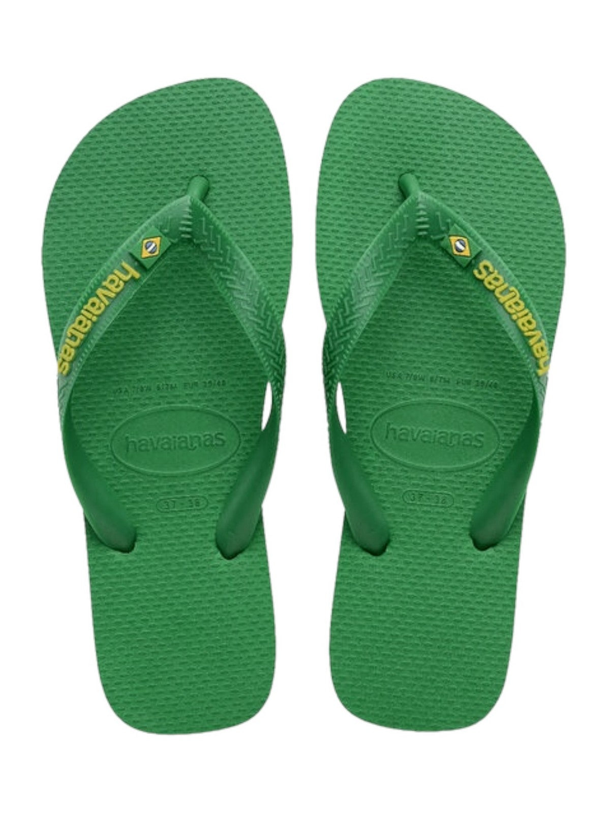 HAVAIANAS Adulte Tongs unisexes Hav. Brasil Logo Neon 4149370.6758 Vert